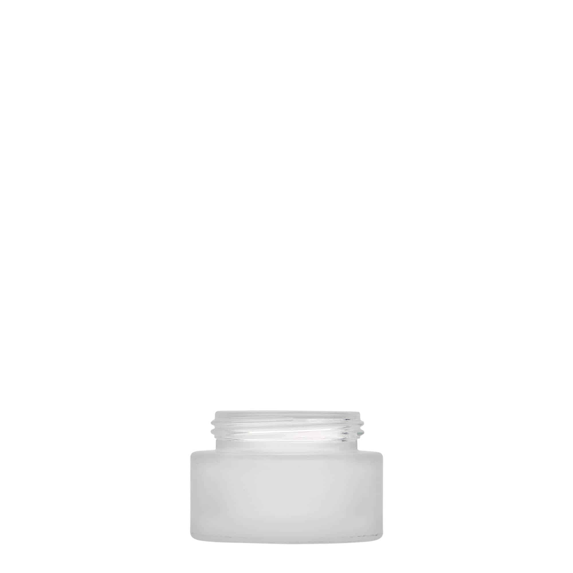 15 ml jar 'Platinum Edition', glass, frosted, opening: screw cap