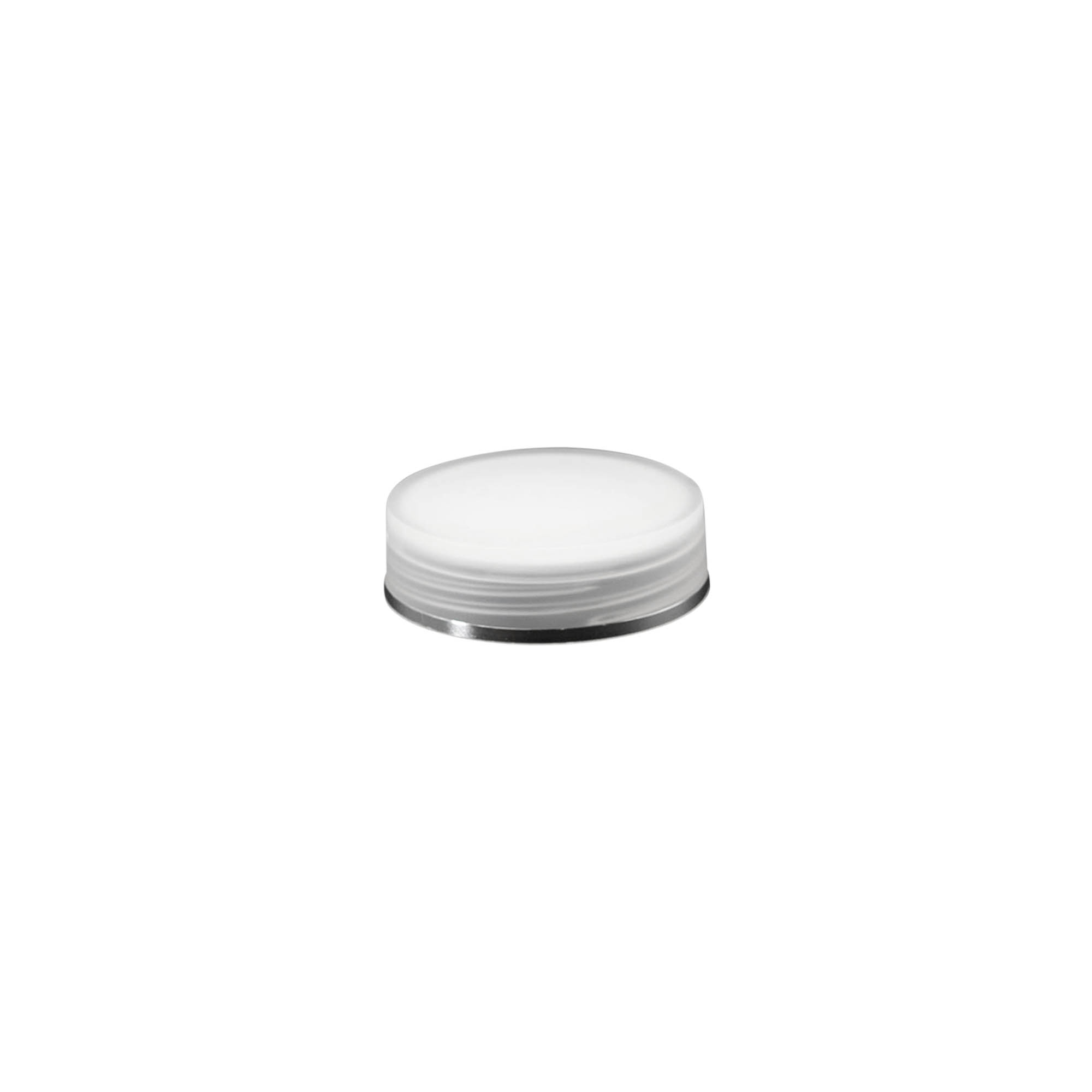 Screw cap ‘Clear/Platinum Edition’, PP plastic, white, for opening: 40/2P