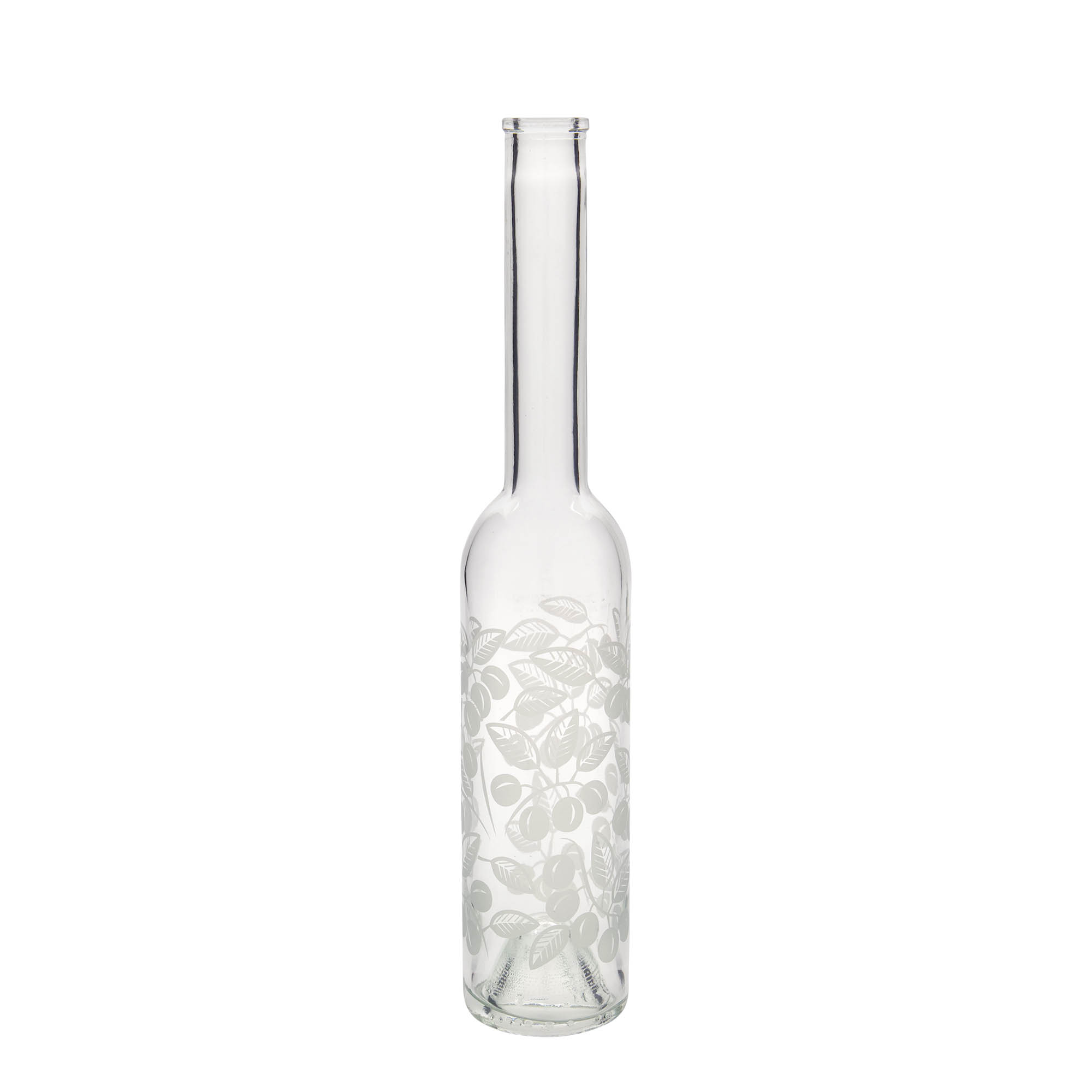 350 ml glass bottle 'Opera', design: Mirabelle plums, opening: cork 350 ml glass bottle 'Opera', design: Mirabelle plums, opening: cork