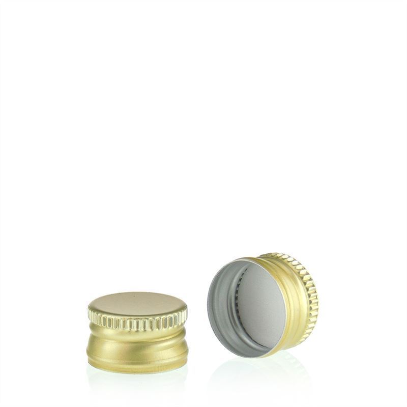 Screw cap, metal, gold, for opening: PP 18 Screw cap, metal, gold, for opening: PP 18