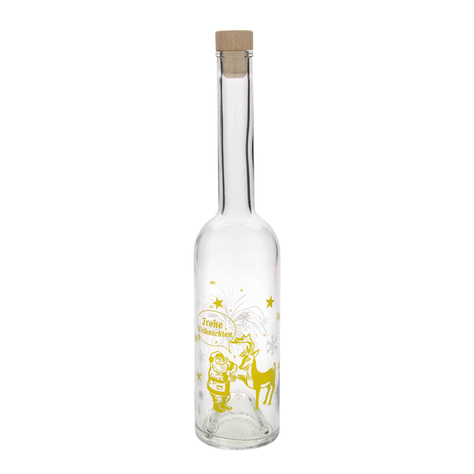 500 ml glass bottle 'Opera', design: fireworks, opening: cork