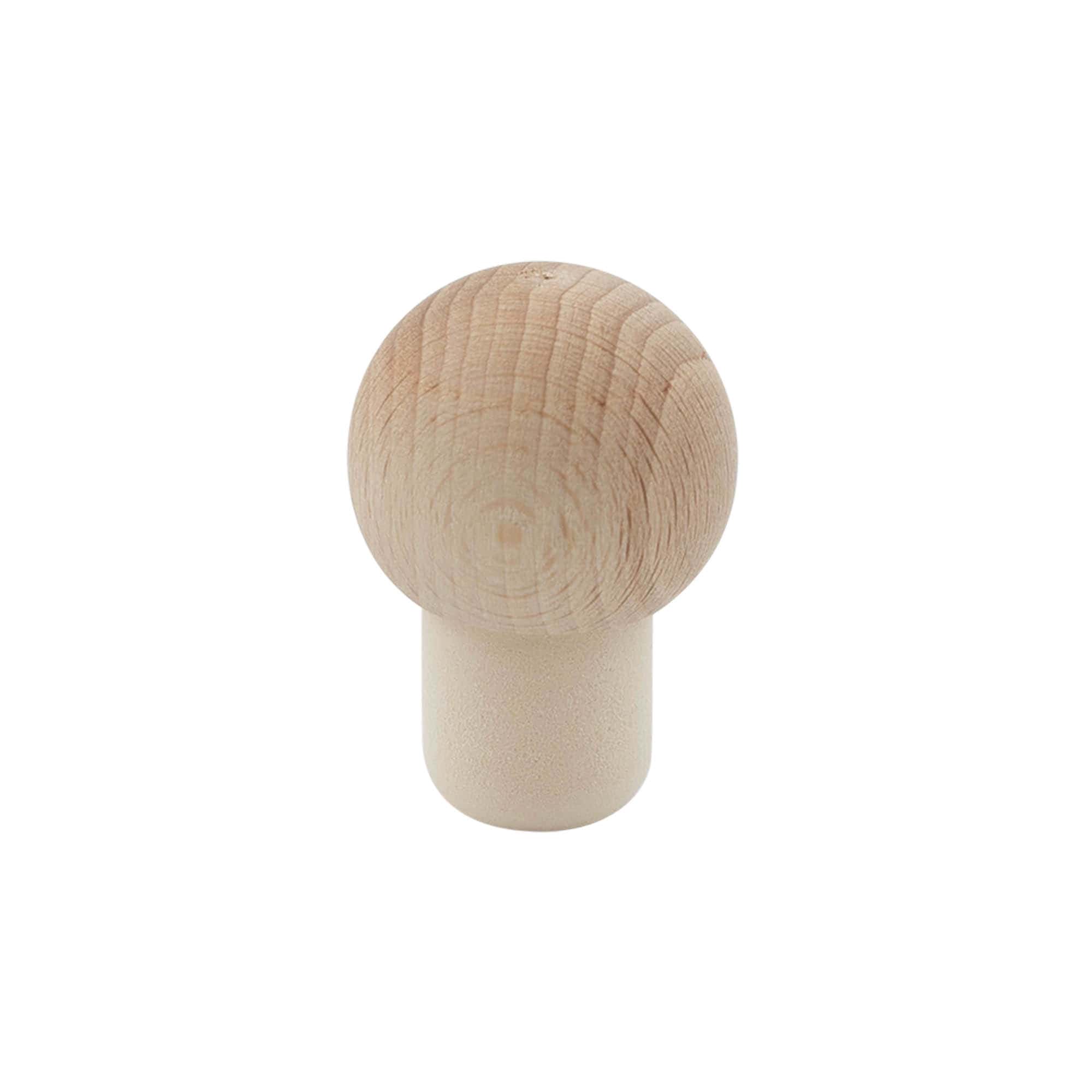 Handle cork 19 mm 'Ball', wood/plastic, for opening: cork