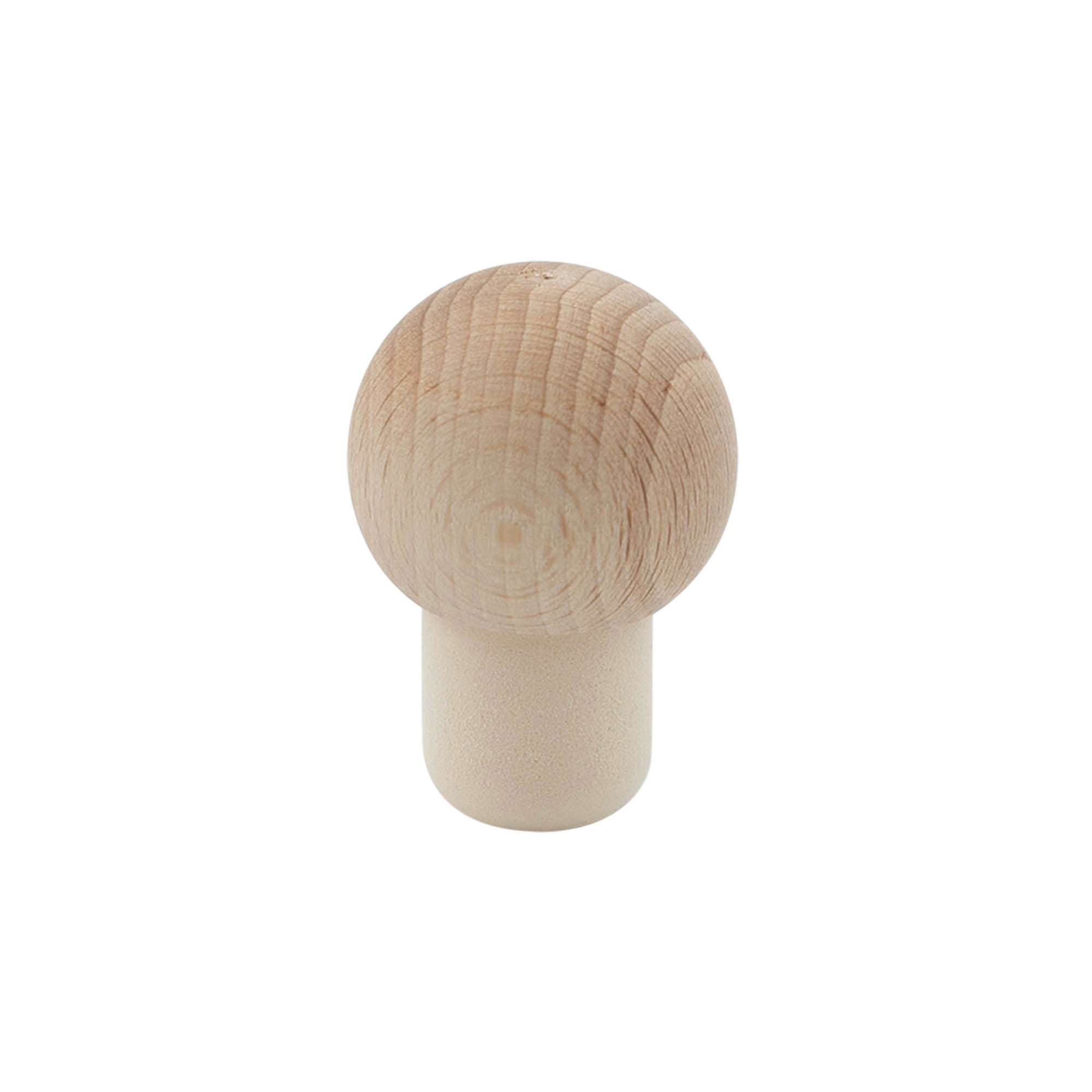 Handle cork 19 mm ‘Ball’, wood/plastic, for opening: cork