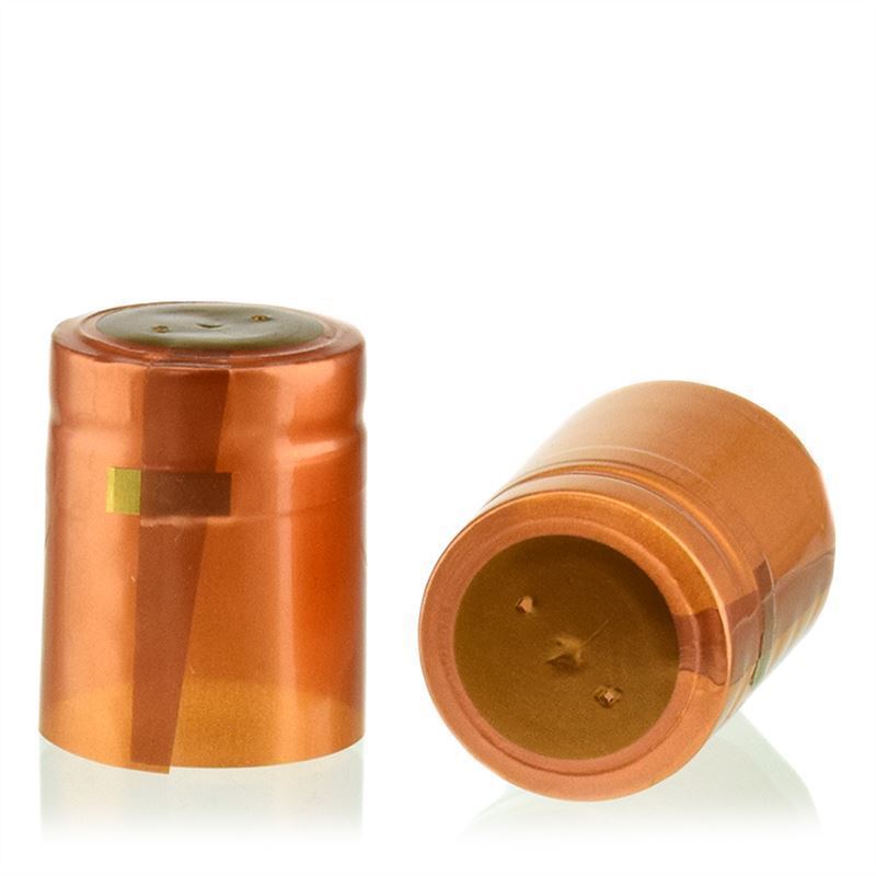 Heat shrink capsule 32x41, PVC plastic, bronze