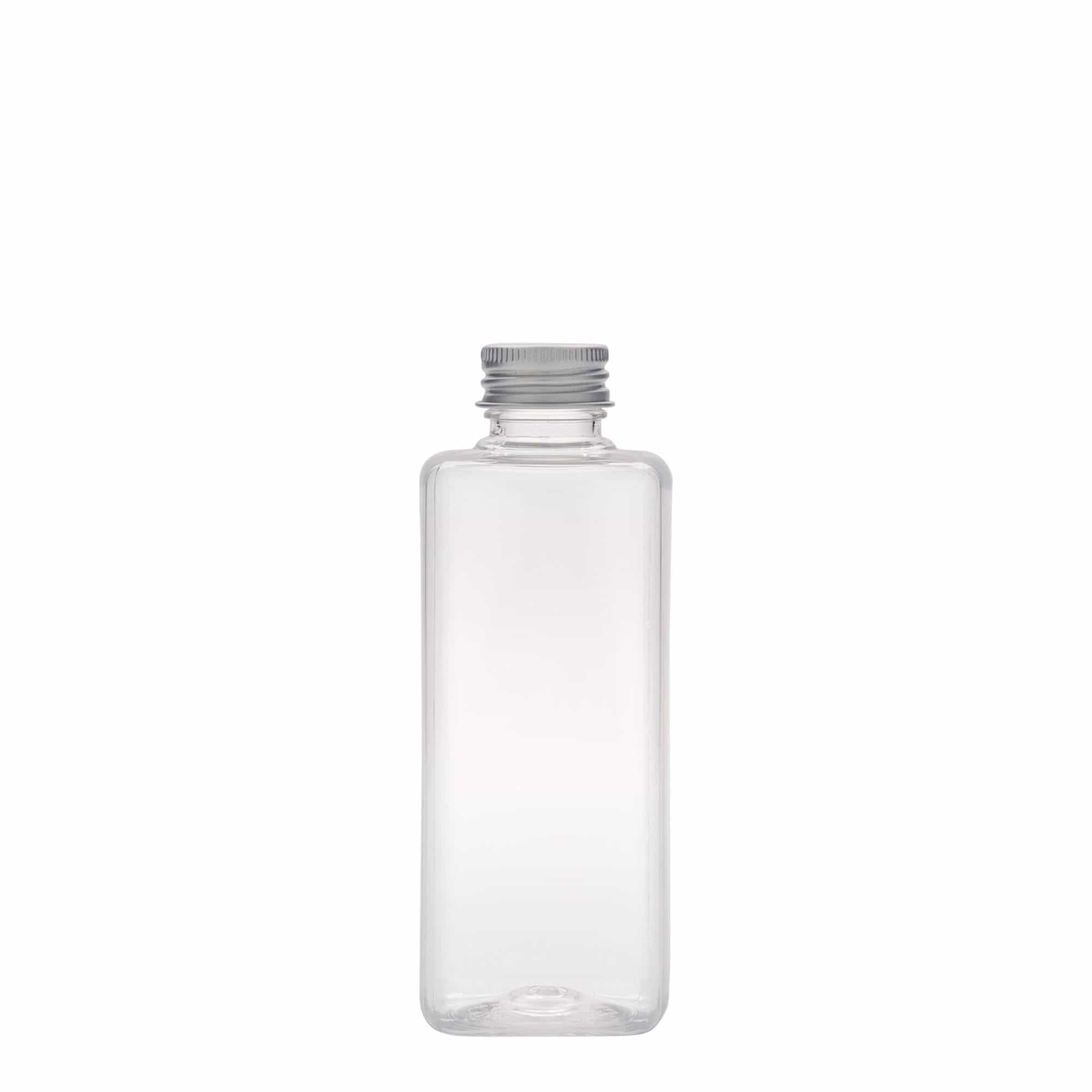 200 ml PET bottle 'Karl', square, plastic, neck: 24/410