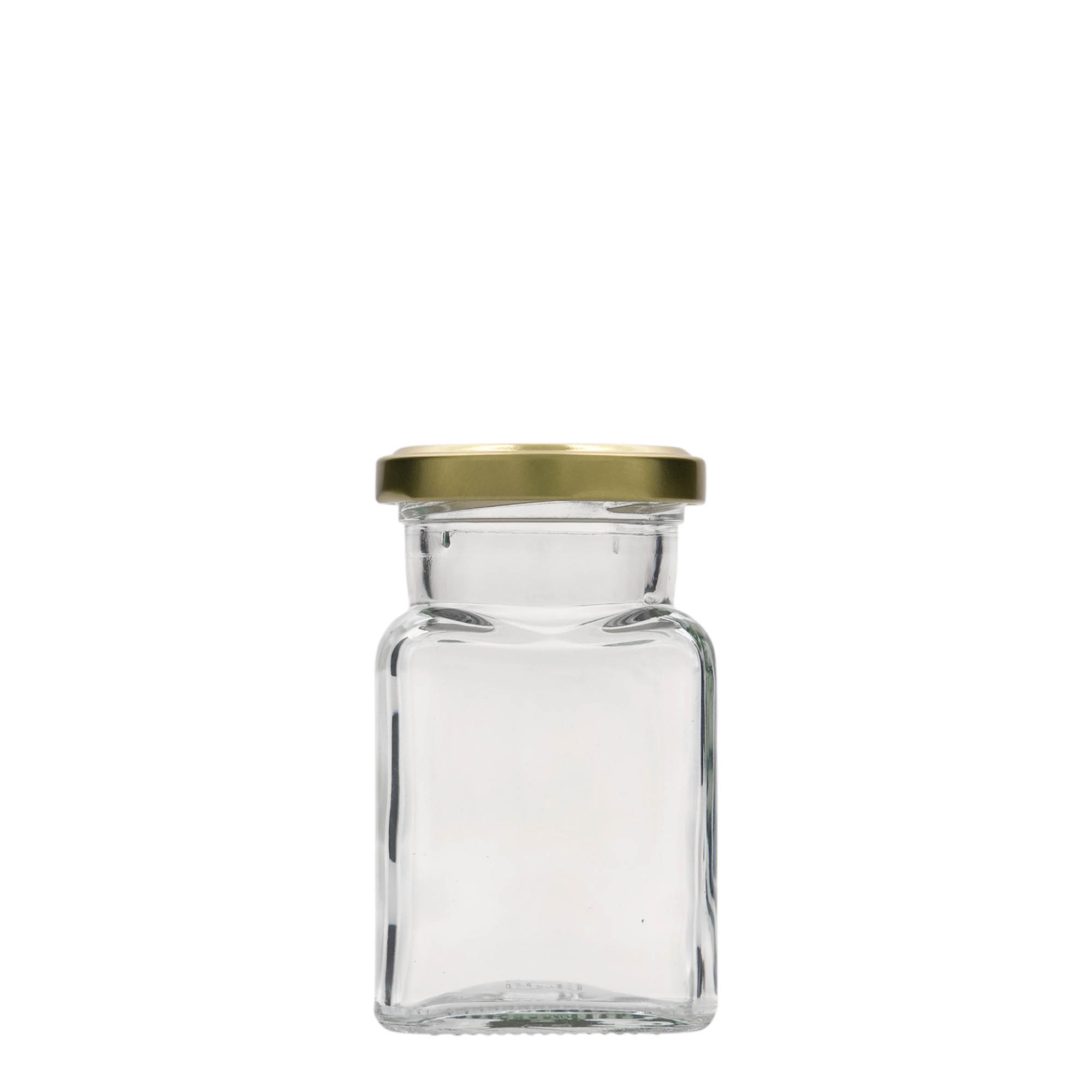 150 ml square glass, opening: twist-off (TO 53) 150 ml square glass, opening: twist-off (TO 53)