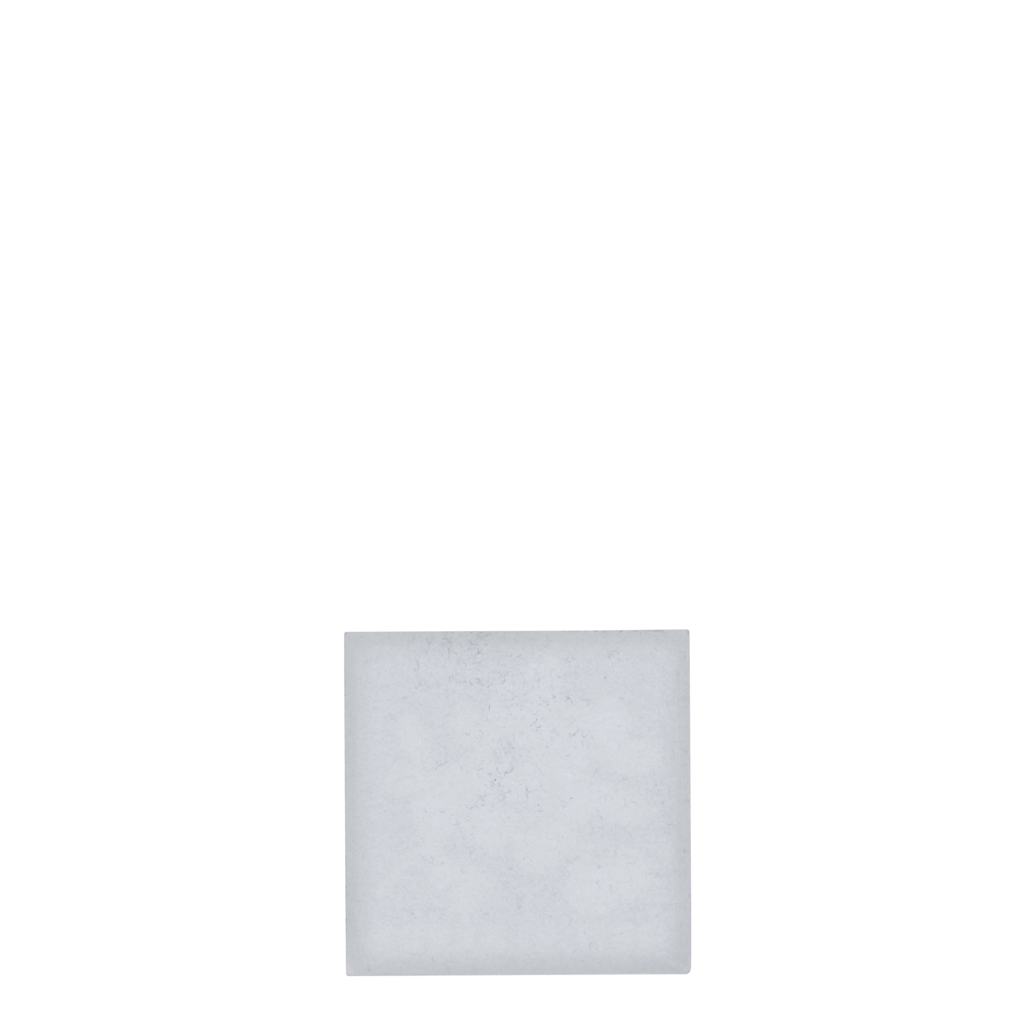 Tin label 'Blueberry', square, metal, silver Tin label 'Blueberry', square, metal, silver