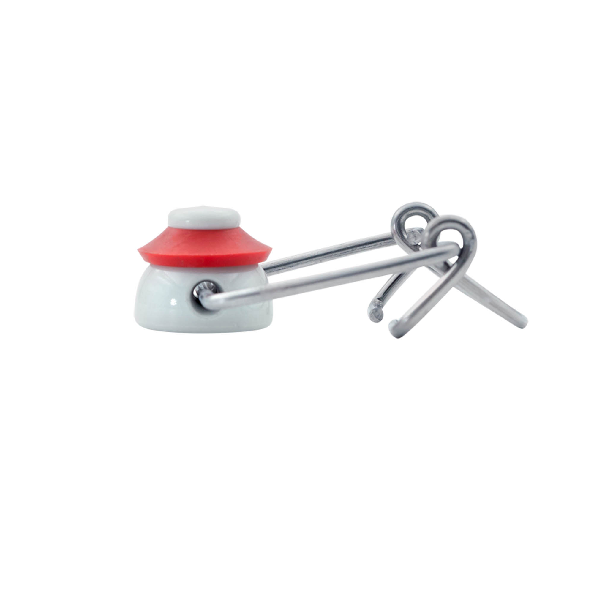 Standard clip lock #, plastic, red-white