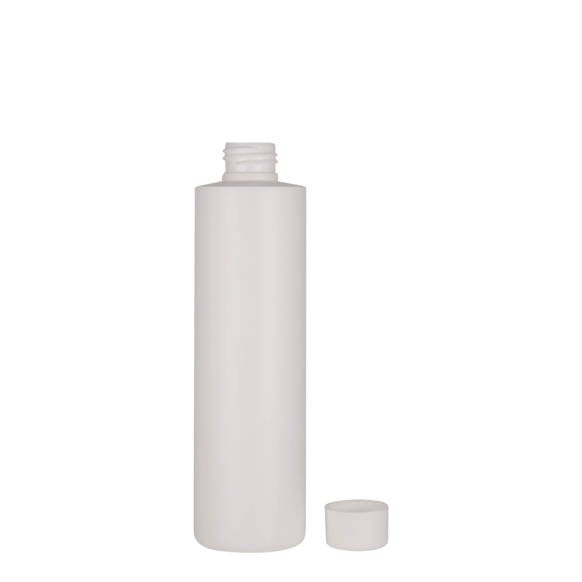 250 ml plastic bottle ‘Pipe’, green HDPE, white, opening: 24/410
