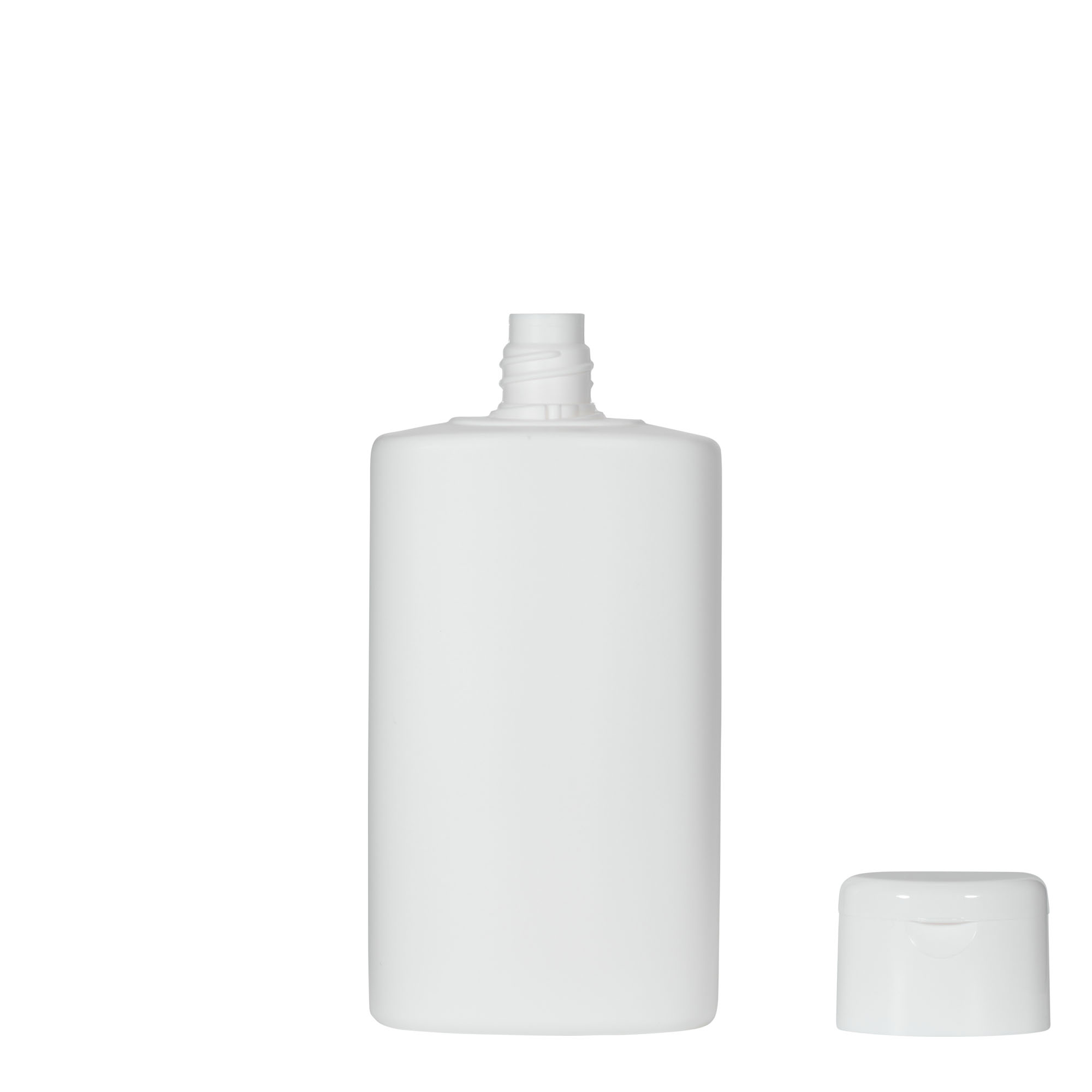 250 ml plastic bottle 'Indy', oval, HDPE, white, opening: screw cap