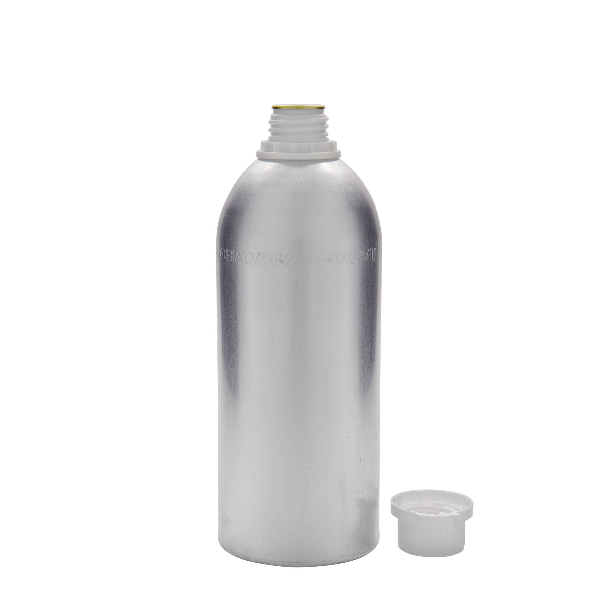 1100 ml aluminium bottle, metal, silver, opening: DIN 32 1100 ml aluminium bottle, metal, silver, opening: DIN 32