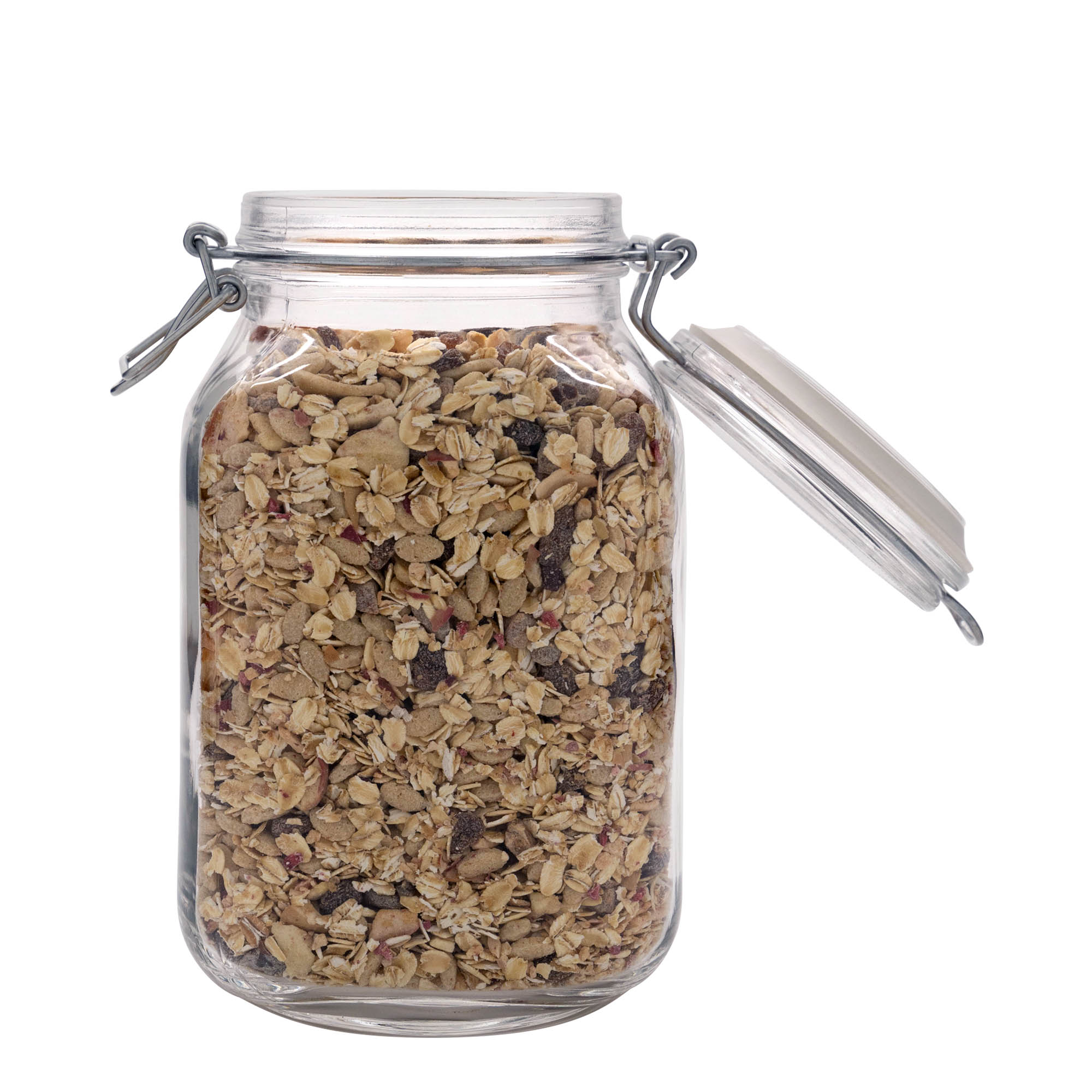2,000 ml wire bail jar 'Fido', square, opening: wire bail closure 2,000 ml wire bail jar 'Fido', square, opening: wire bail closure