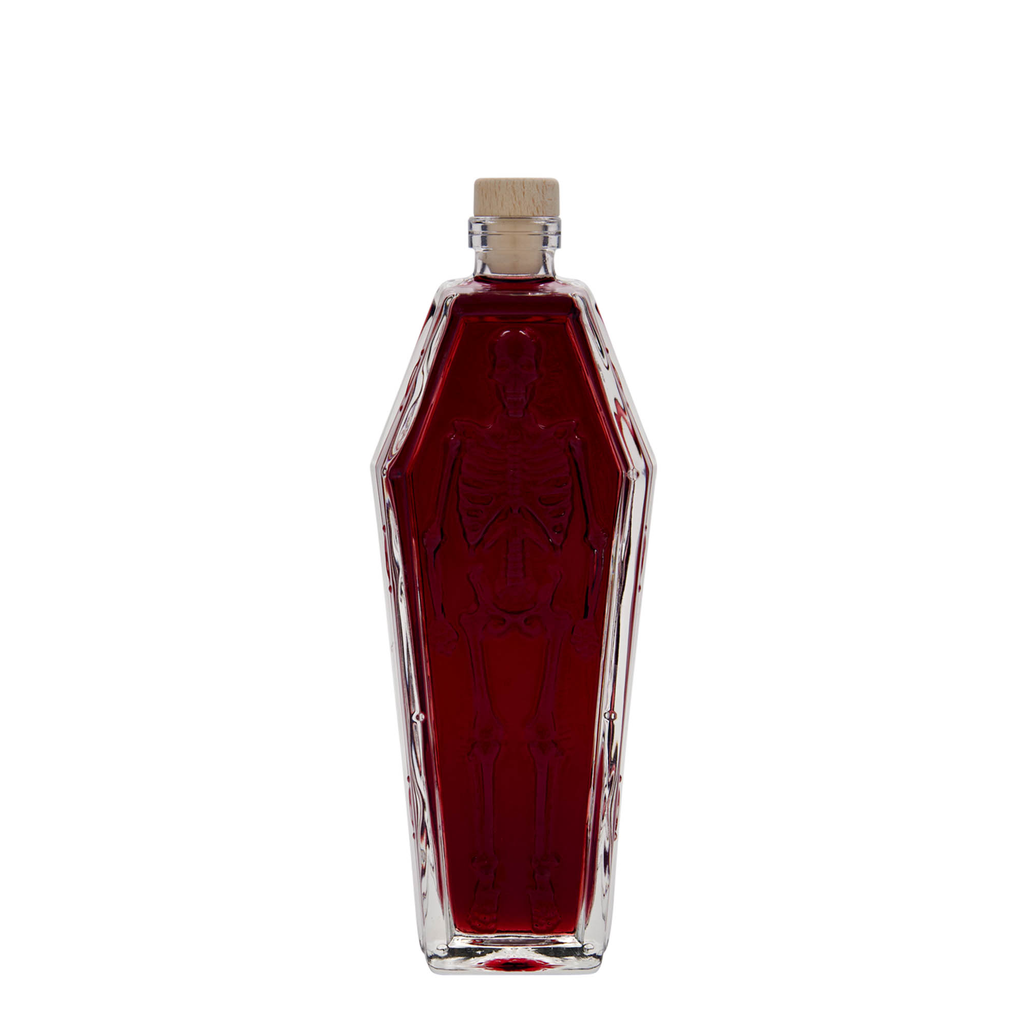 200 ml glass bottle 'coffin', opening: cork 200 ml glass bottle 'coffin', opening: cork