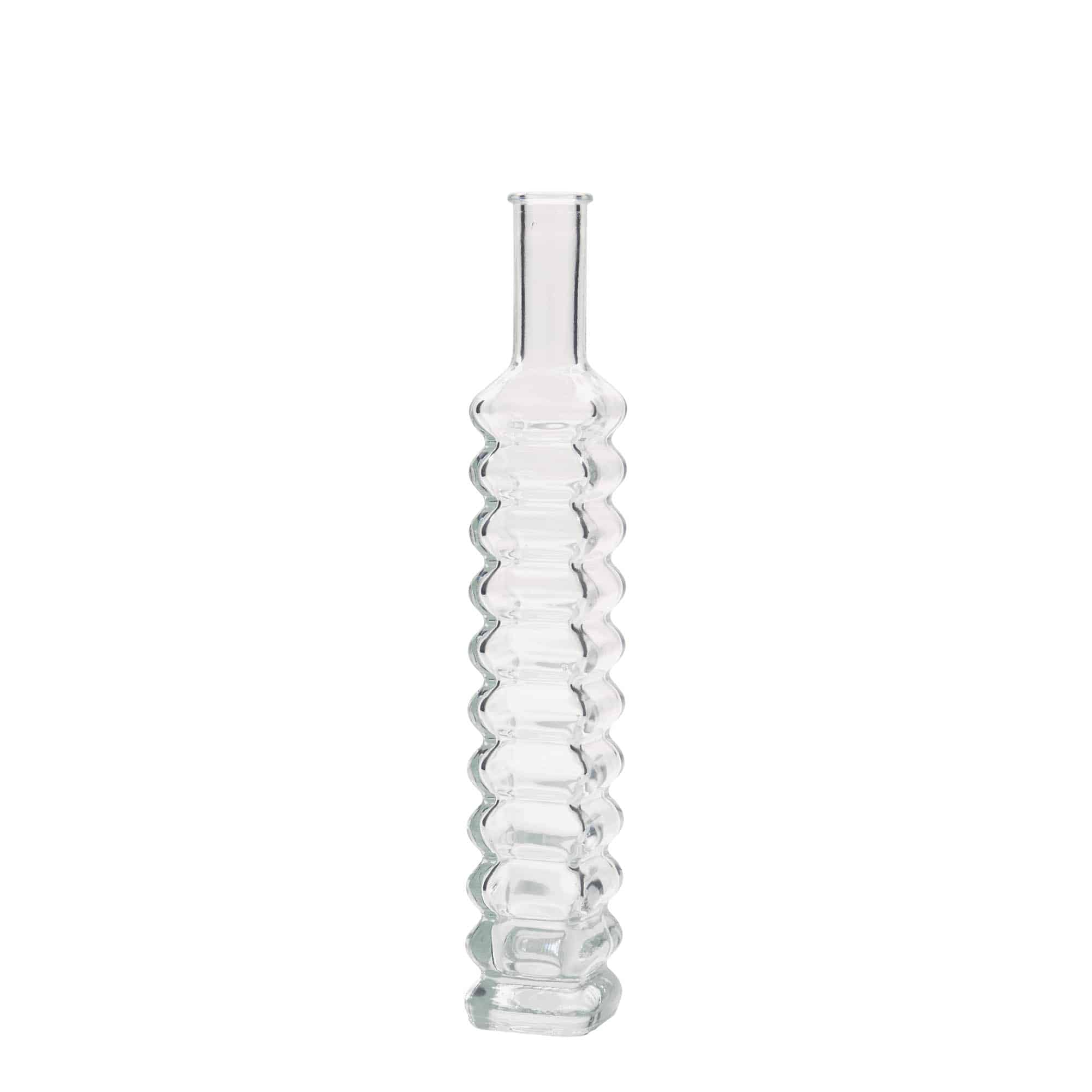 100 ml glass bottle 'Roma', square, opening: cork 100 ml glass bottle 'Roma', square, opening: cork