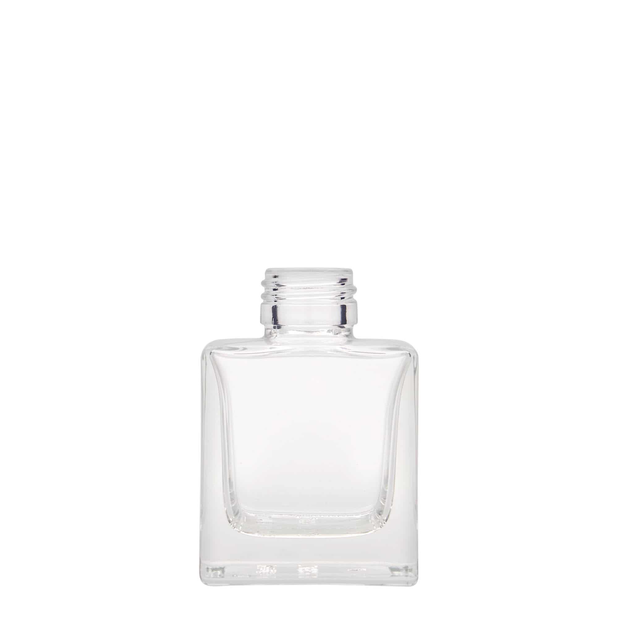100 ml glass bottle 'Cube', square, closure: PP 28