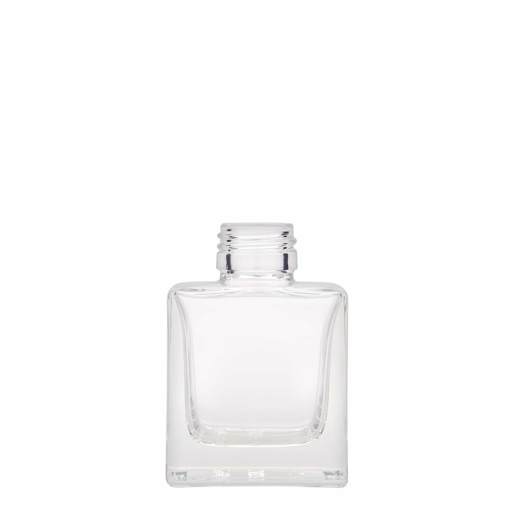 100 ml glass bottle 'Cube', square, opening: PP 28