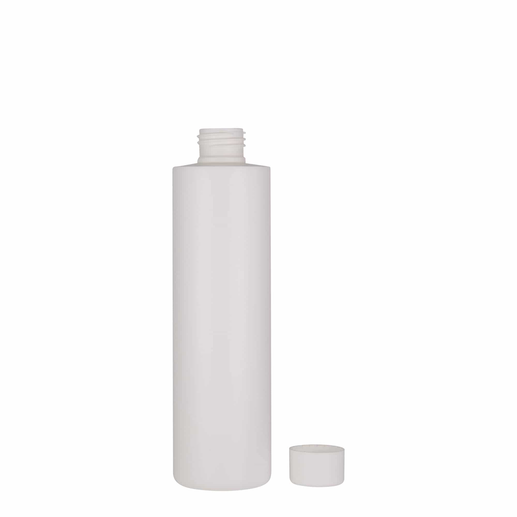 250 ml plastic bottle 'Pipe', HDPE, white, closure: GPI 24/410