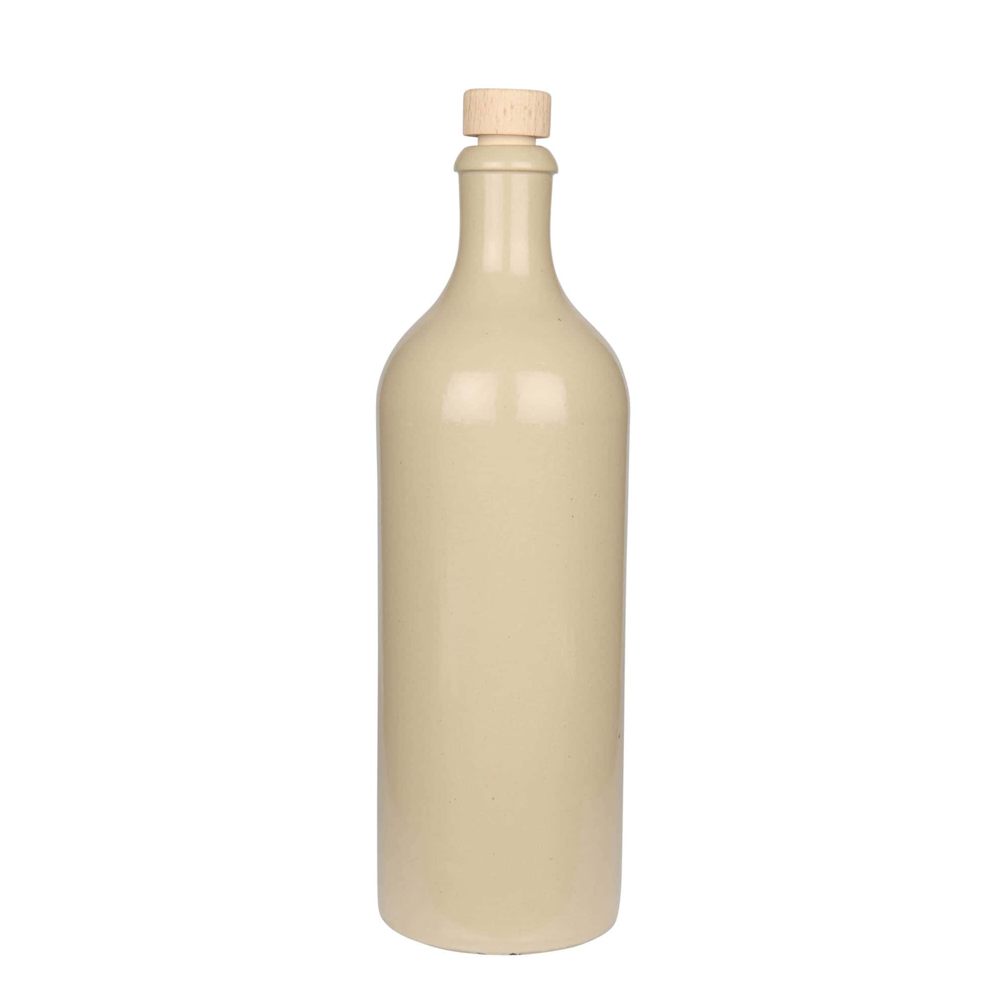 750 ml earthenware jug, stoneware, beige, opening: cork