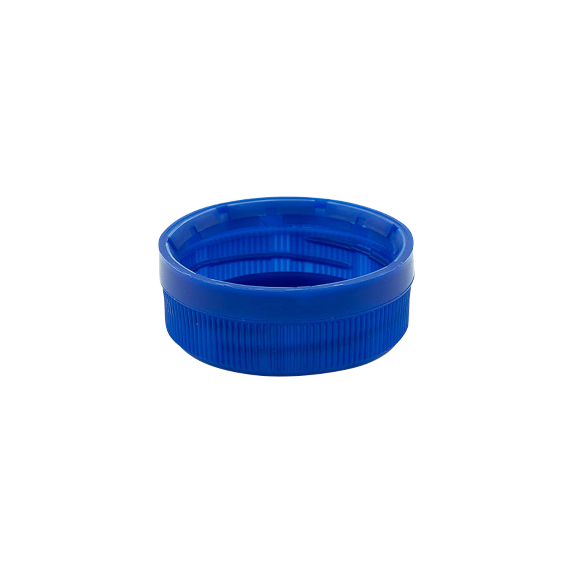 Screw cap two-start thread, PE plastic, blue, for opening: PET 38 mm