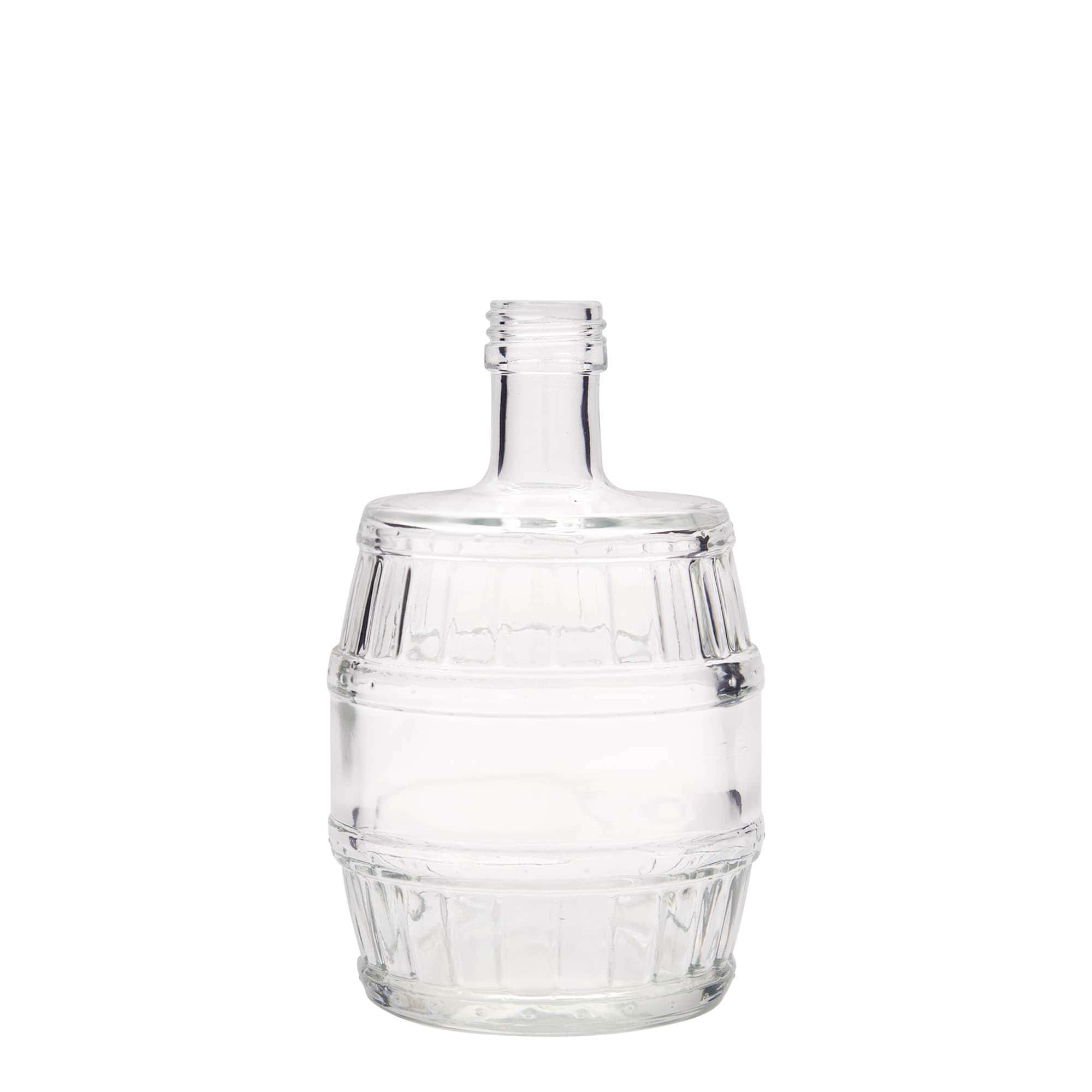 500 ml glass bottle ‘barrel’, opening: PP 28