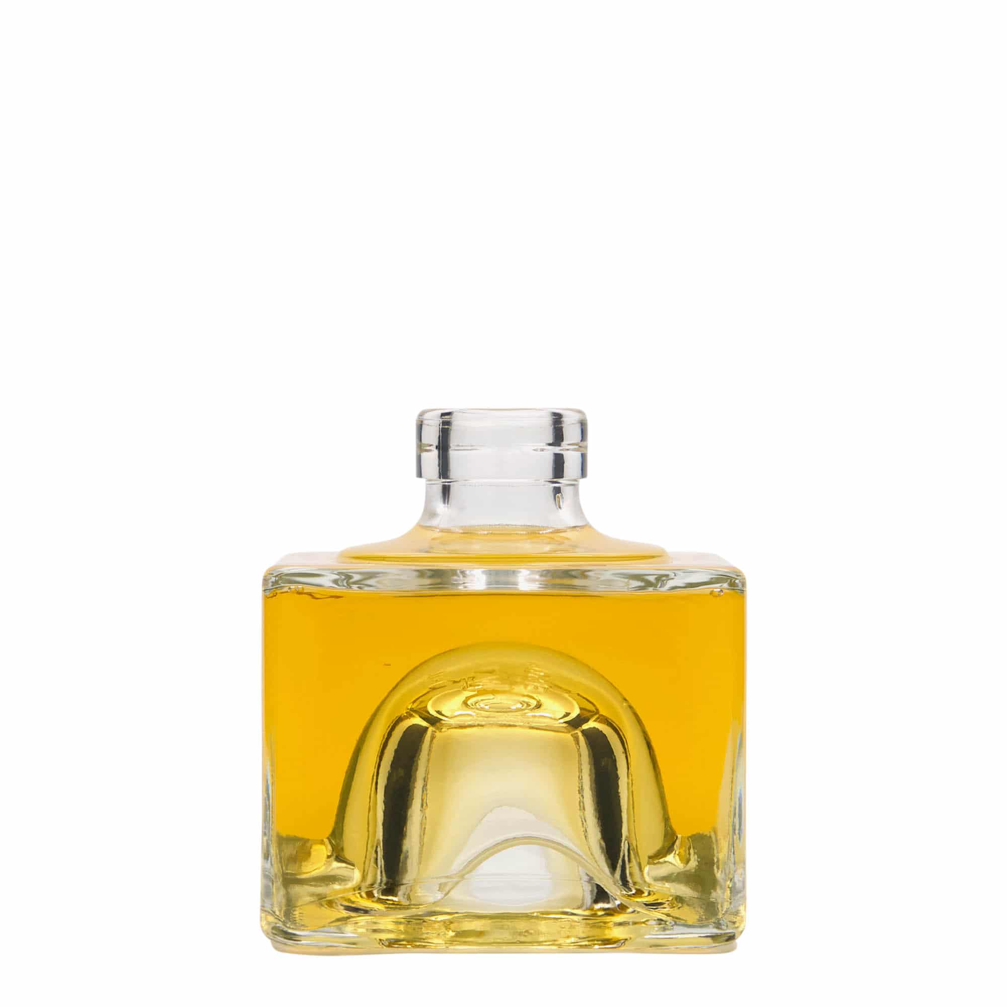 200 ml glass bottle 'Cocolores', square, opening: cork