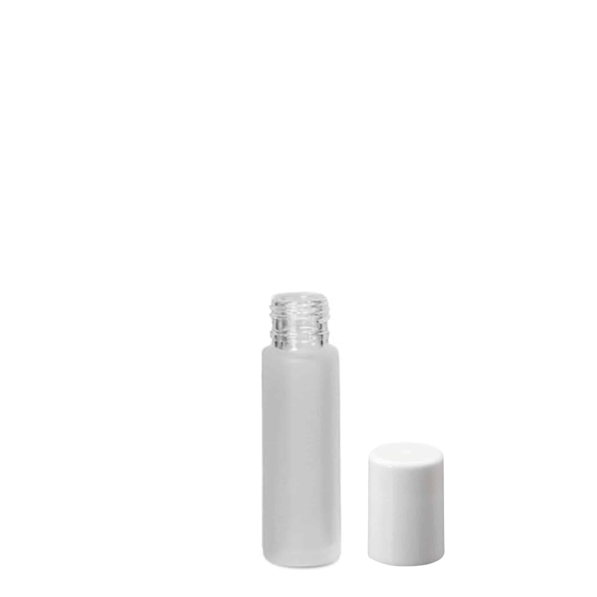 10 ml roll-on bottle, glass, frosted, opening: screw cap