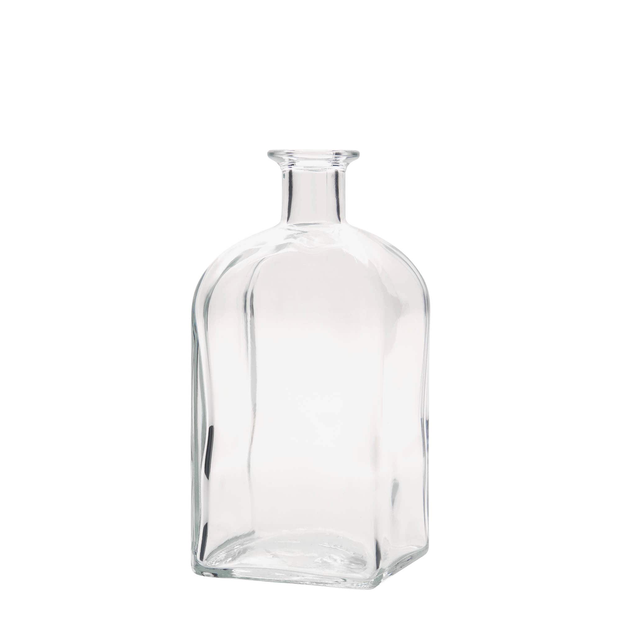 700 ml glass bottle Apothecary Carré, square, opening: cork 700 ml glass bottle Apothecary Carré, square, opening: cork