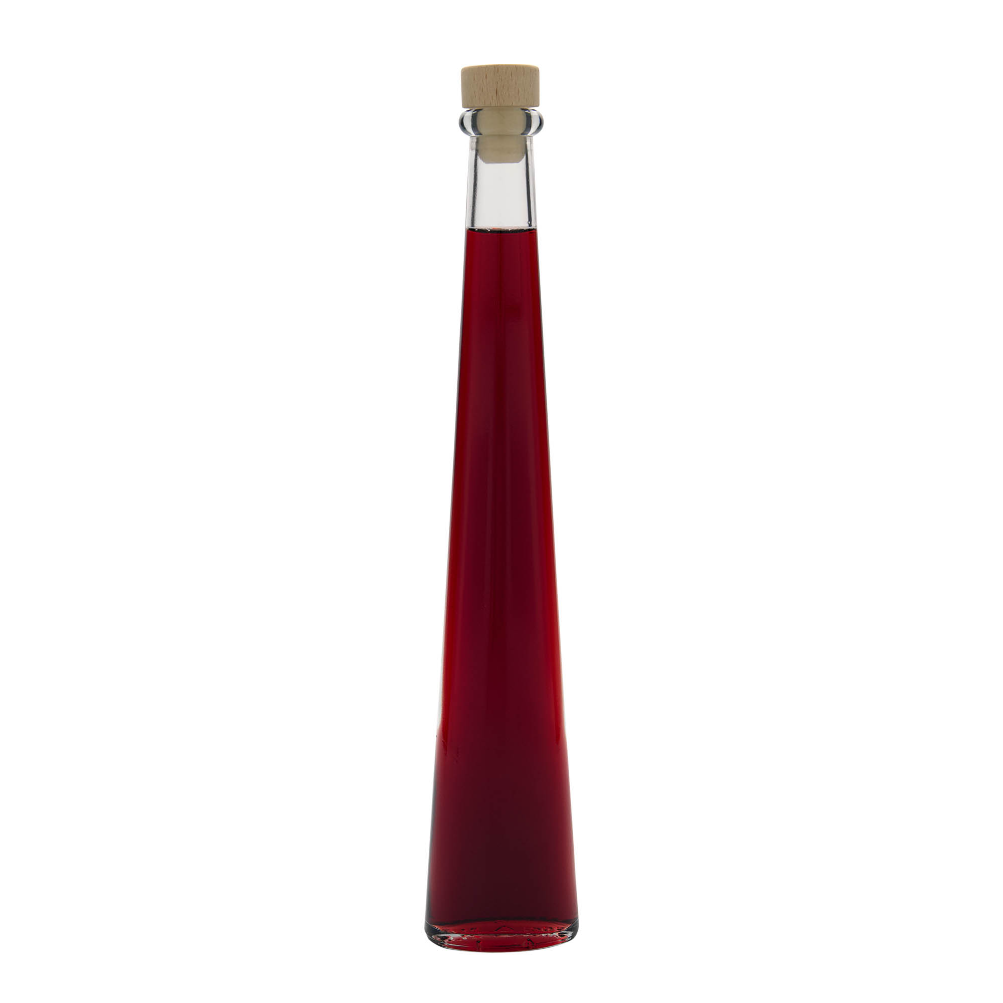 200 ml glass bottle ‘Dama Ovale’, oval, opening: cork
