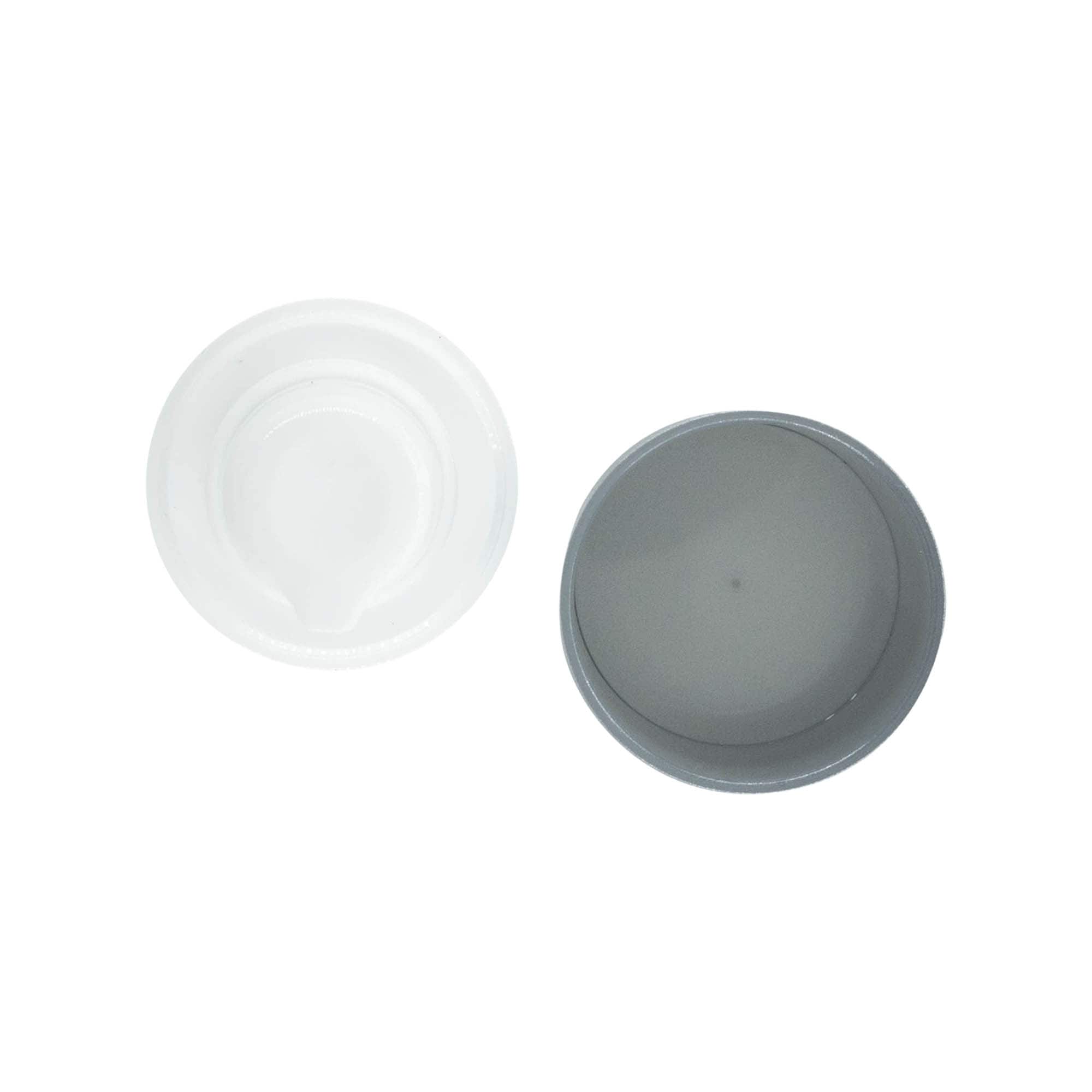 Airless Dispenser Pump Head ‘Micro’, PP Plastic, silver