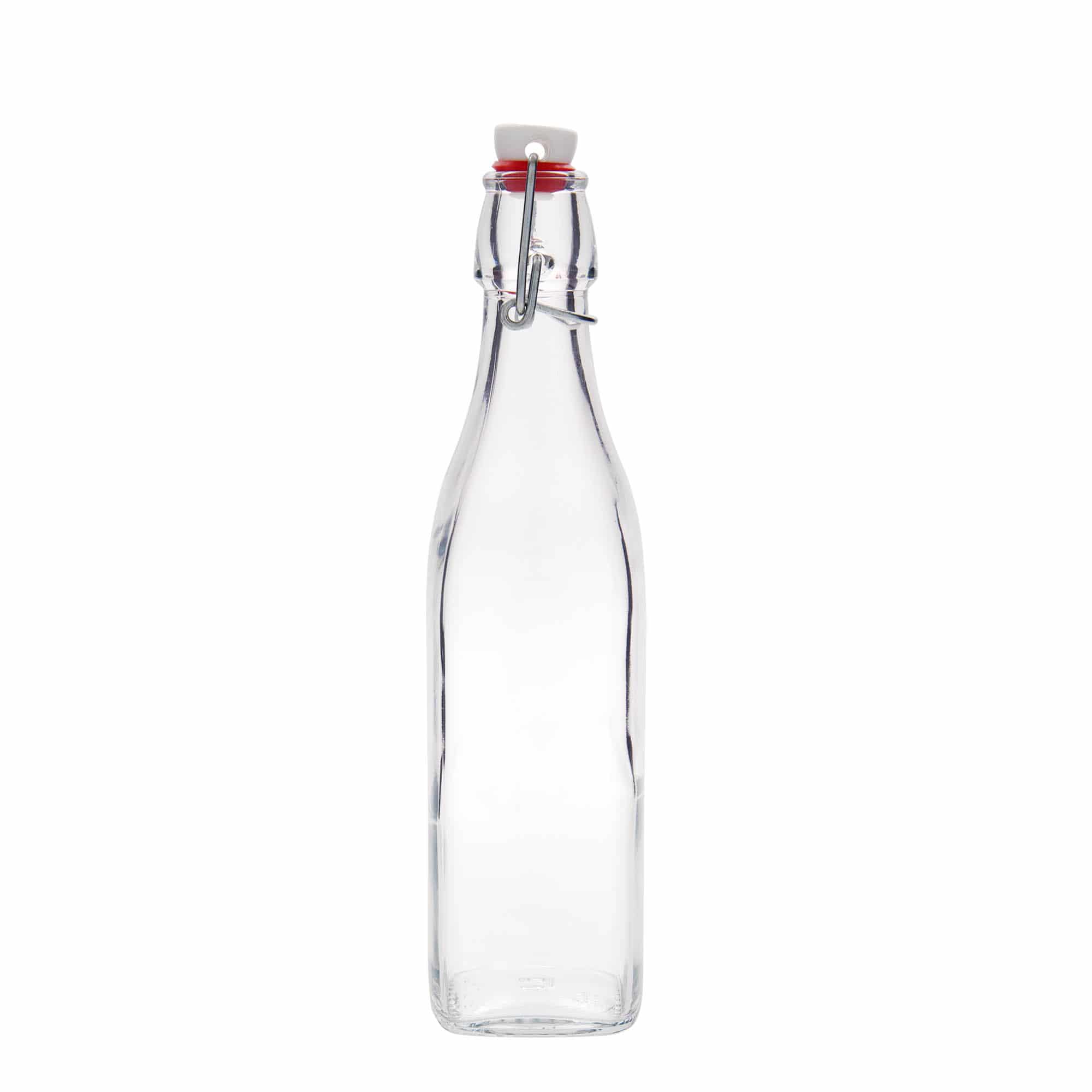 500 ml glass bottle 'Swing, square, opening: swing top closure'