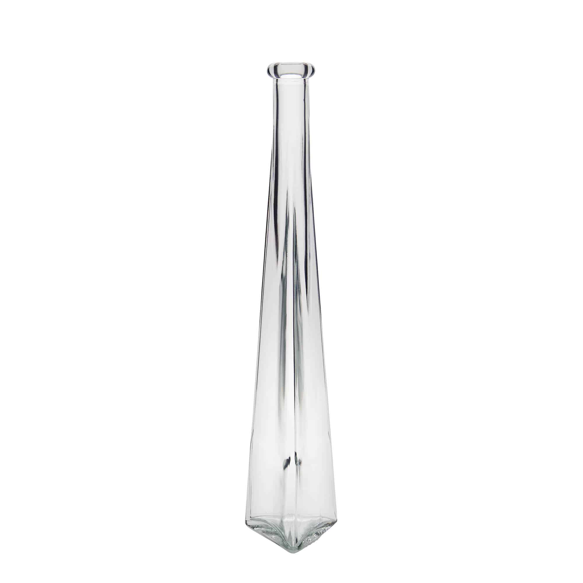 200 ml glass bottle 'Dama Triangolore', triangular, opening: cork