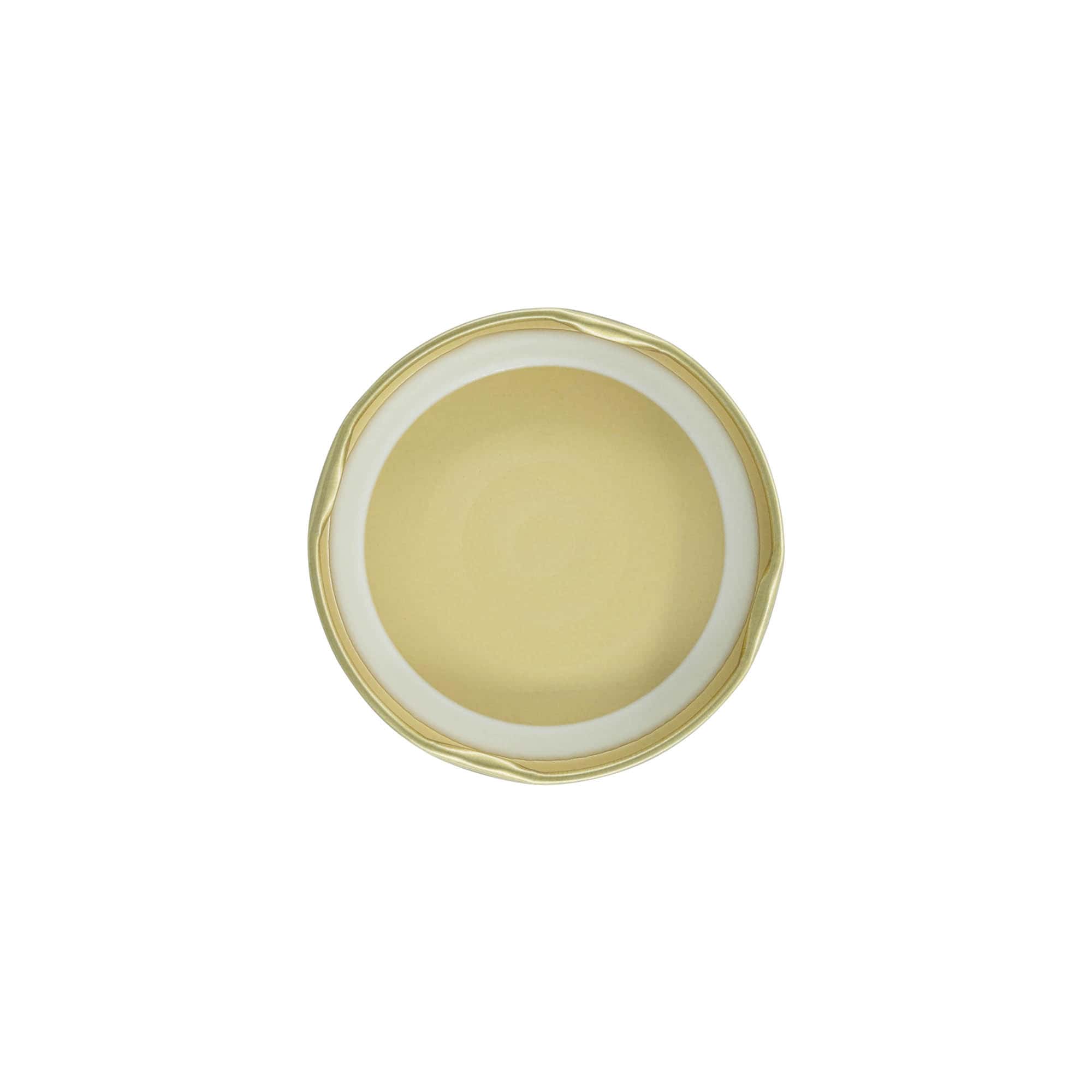 Twist-off lid, tinplate, gold, for opening: TO 66