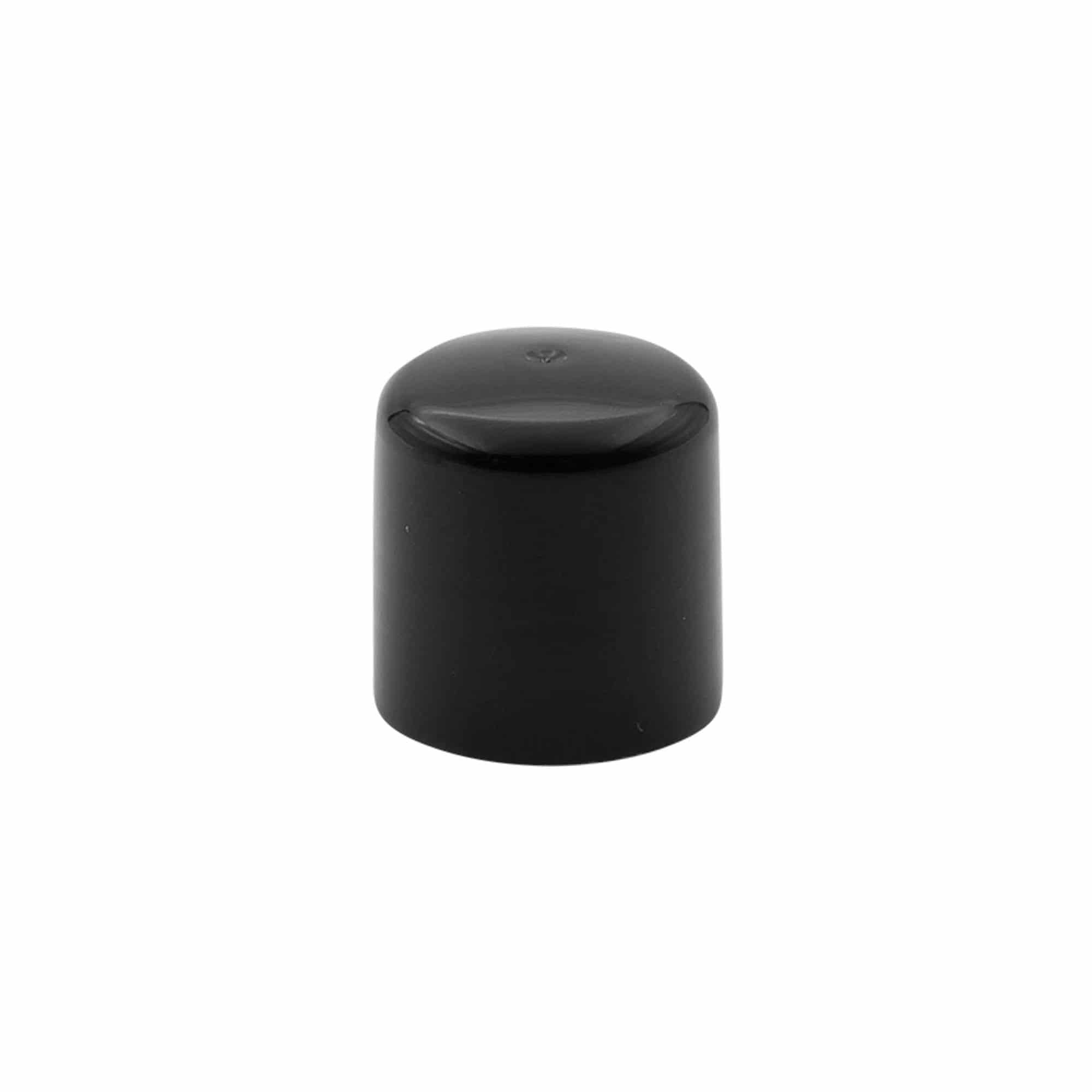Screw cap with syringe insert, PP plastic, black, for opening: 24/410