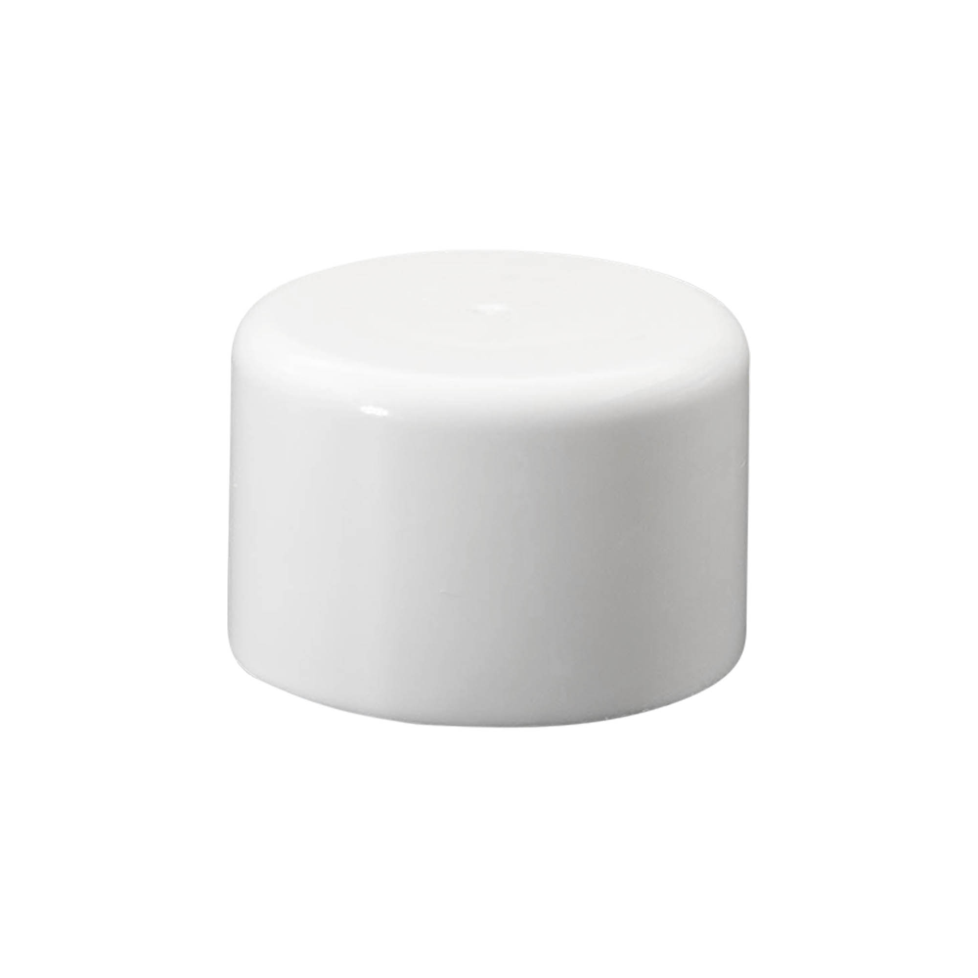 Screw cap for round bottle with syringe insert, PE plastic, white, for opening: GL 22 Screw cap for round bottle with syringe insert, PE plastic, white, for opening: GL 22