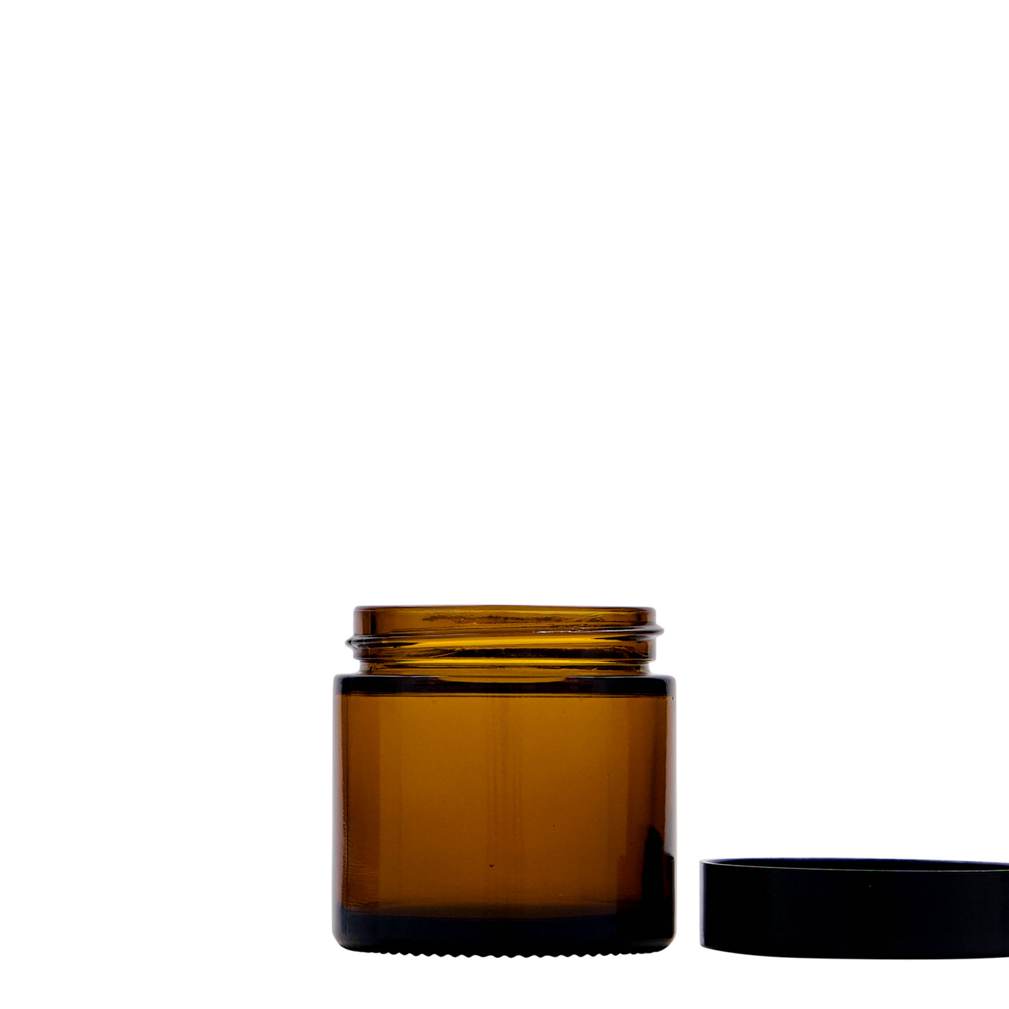 60 ml jar 'Brown Line', glass, brown, opening: screw cap