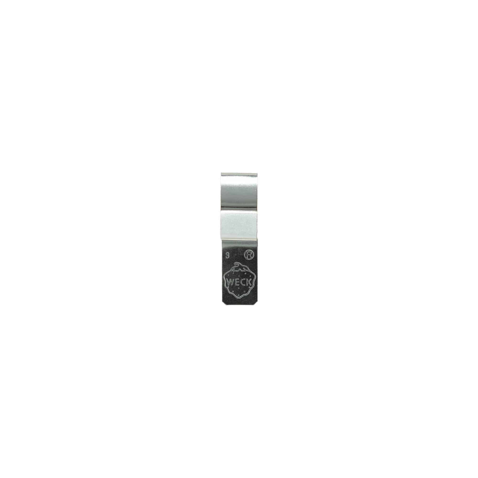WECK clip #, stainless steel, silver