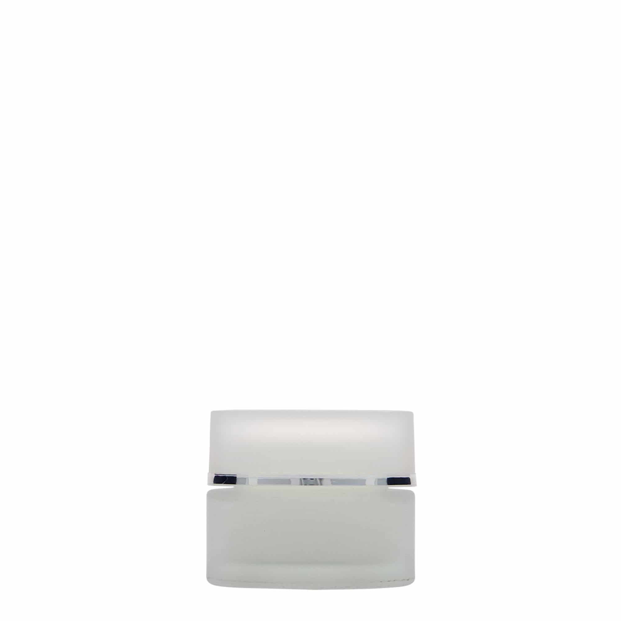 15 ml jar ‘Platinum Edition’, glass, frosted, opening: screw cap