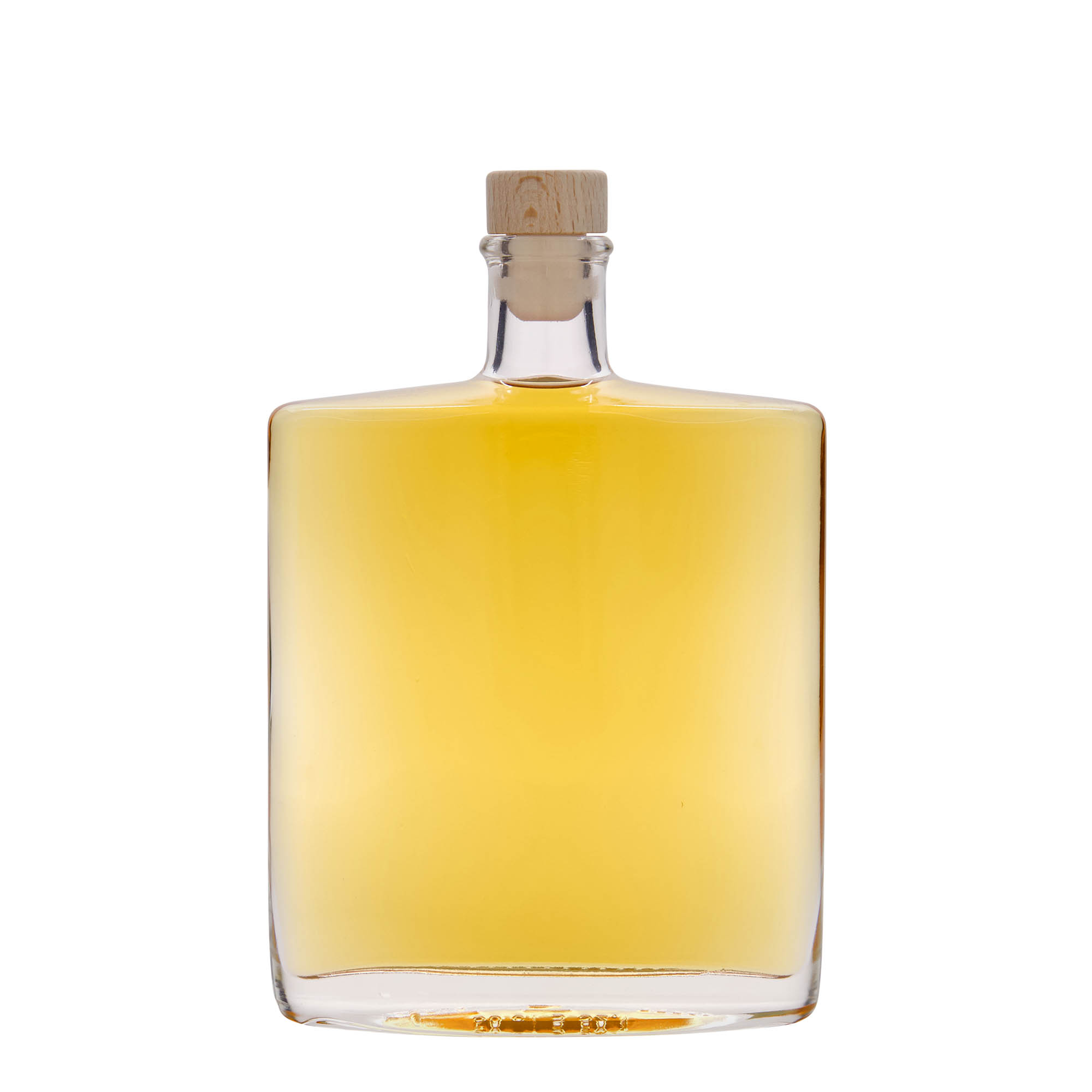 500 ml glass bottle 'Zorbas', oval, opening: cork