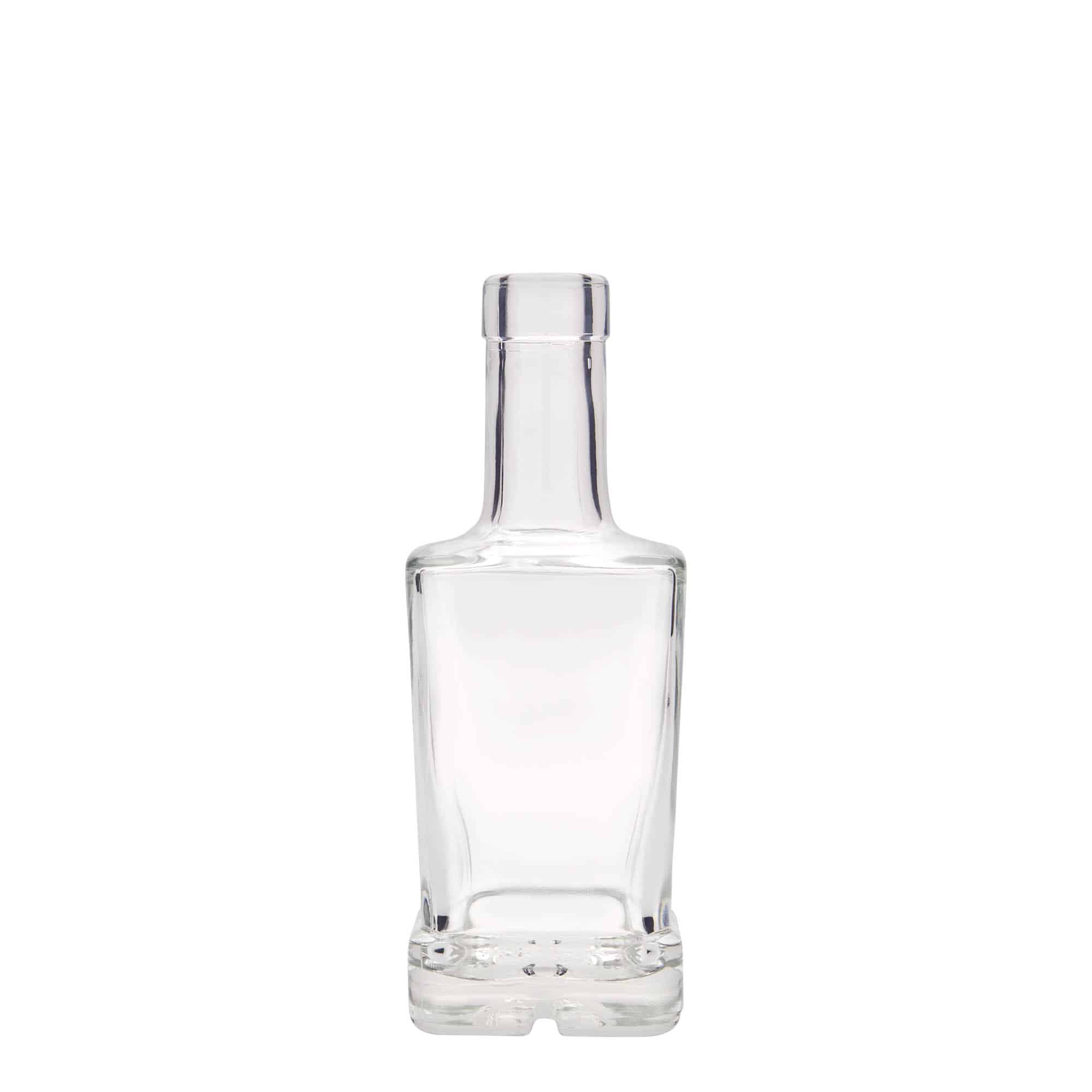 250 ml glass bottle 'Rene', square, closure: cork