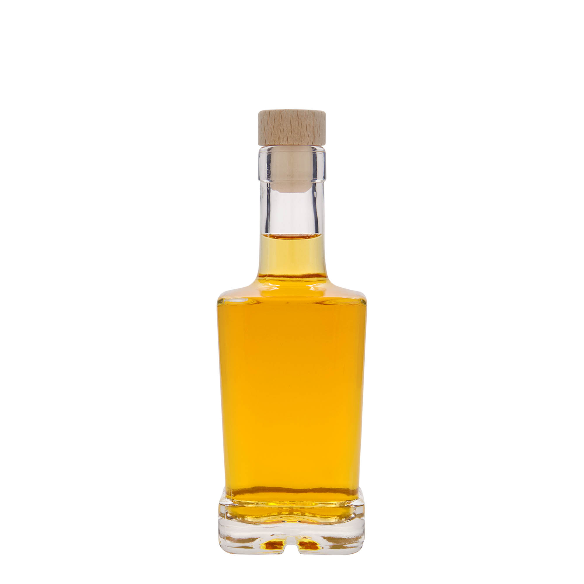 250 ml glass bottle 'Rene', square, opening: cork 250 ml glass bottle 'Rene', square, opening: cork
