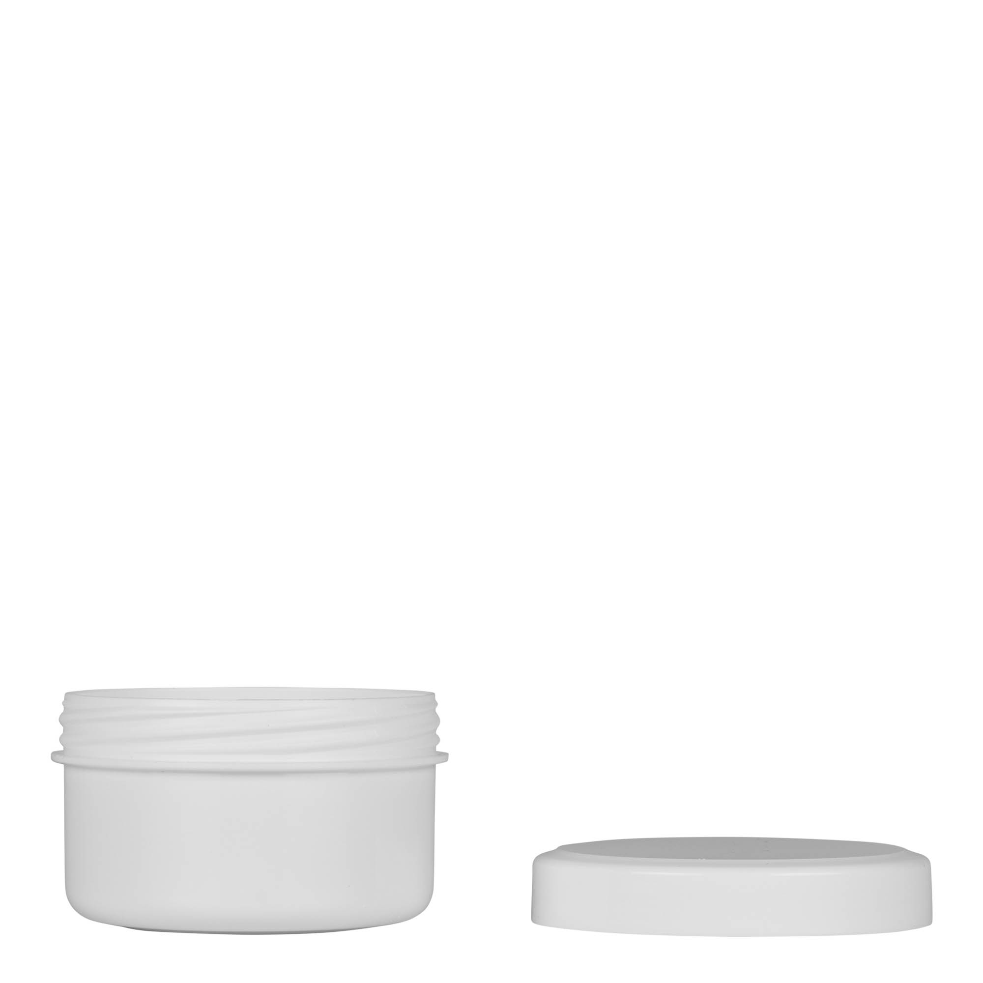 60 ml plastic jar 'White Line', PP, white, opening: screw cap 60 ml plastic jar 'White Line', PP, white, opening: screw cap