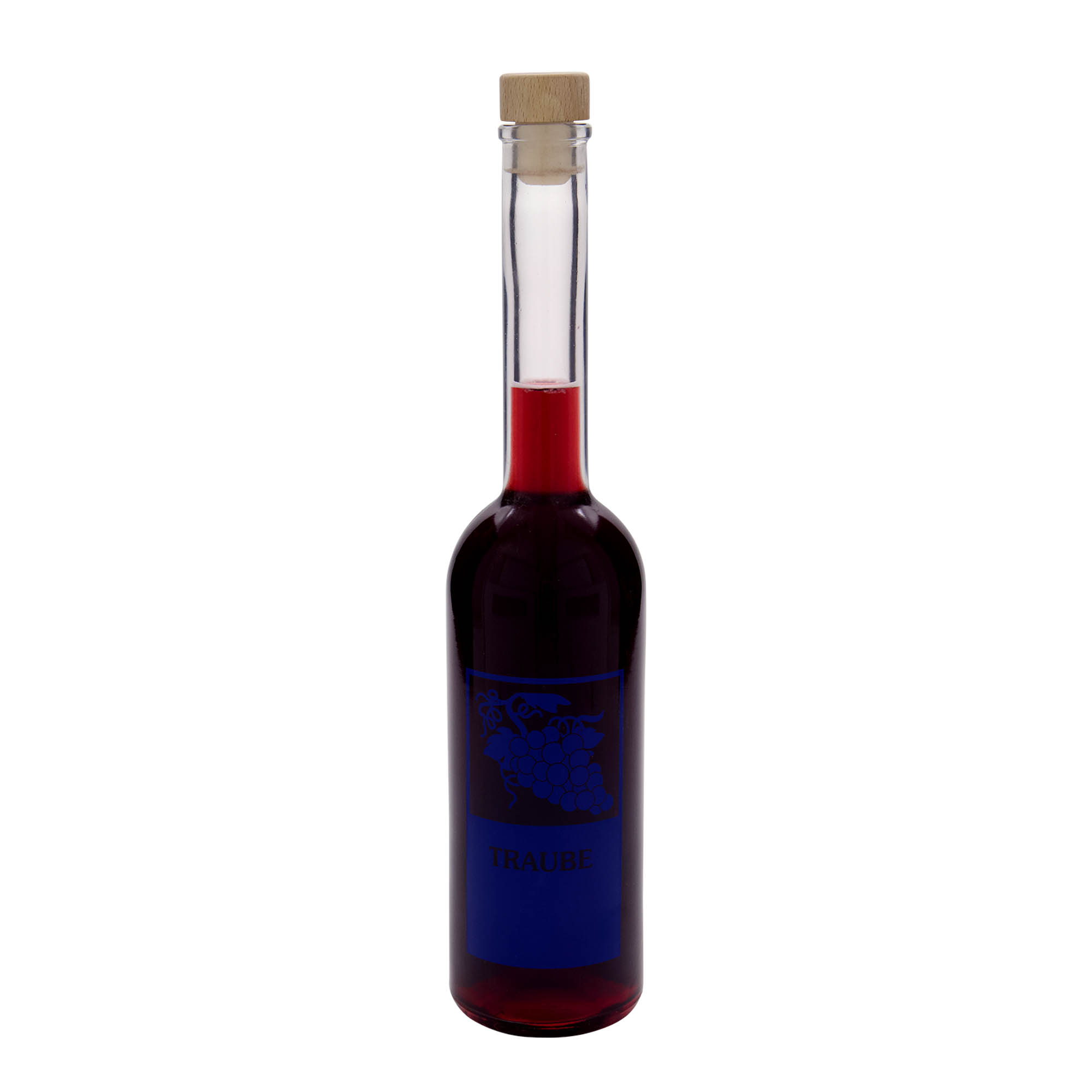 500 ml glass bottle ‘Opera’, motif: grape, opening: cork