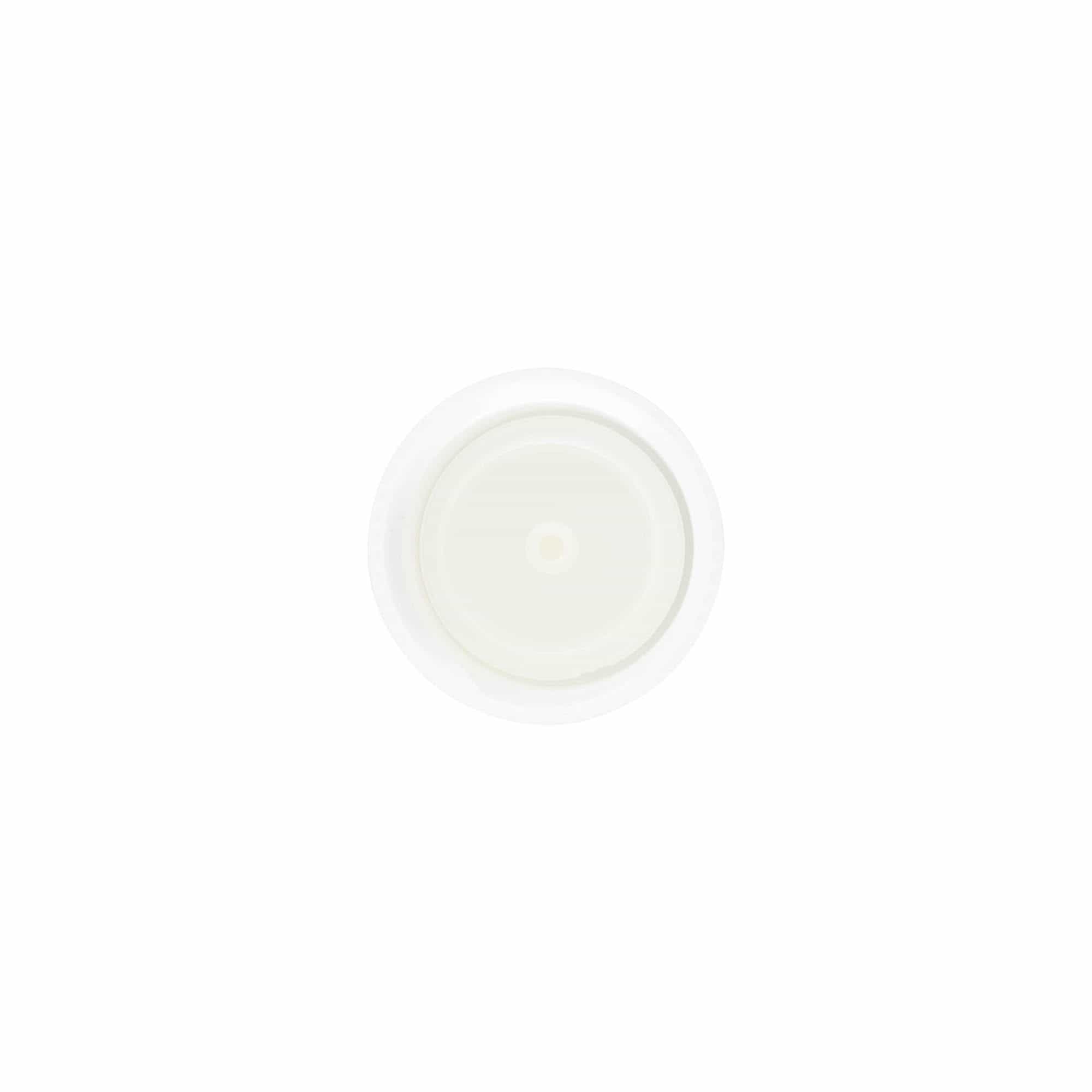 Screw cap with syringe insert, PP plastic, white, for opening: 24/410 Screw cap with syringe insert, PP plastic, white, for opening: 24/410