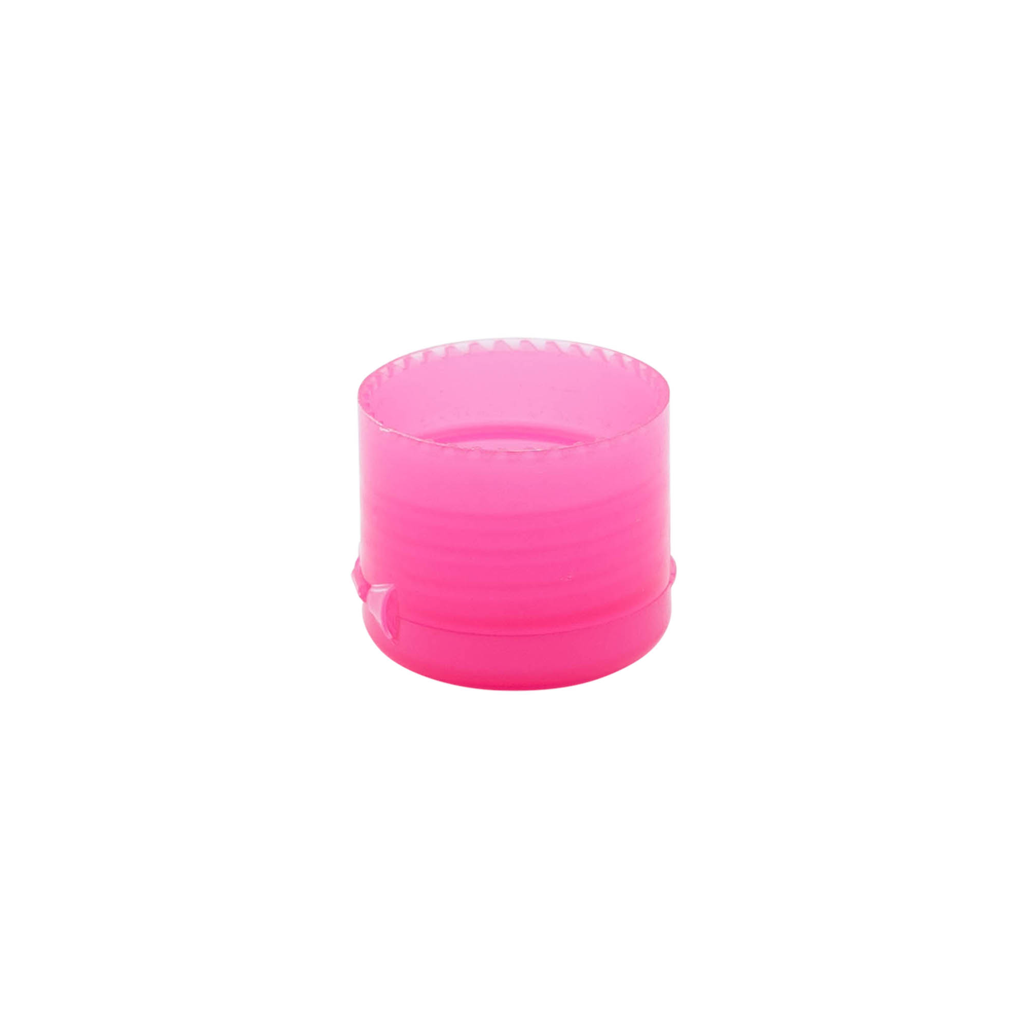Screw cap with hinge, PP plastic, pink, for opening: 24/410 Screw cap with hinge, PP plastic, pink, for opening: 24/410