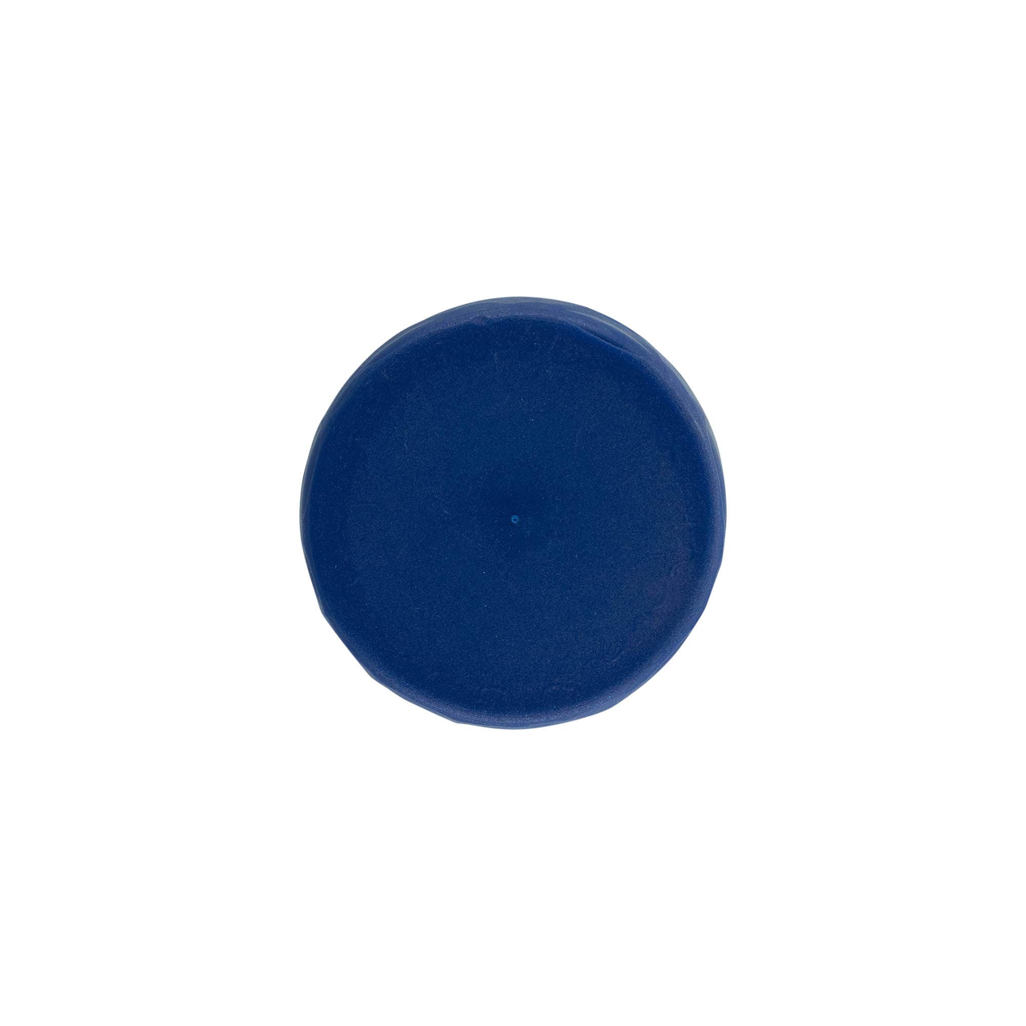 Slip lid for narrow-neck ceramic pot, HDPE plastic, blue