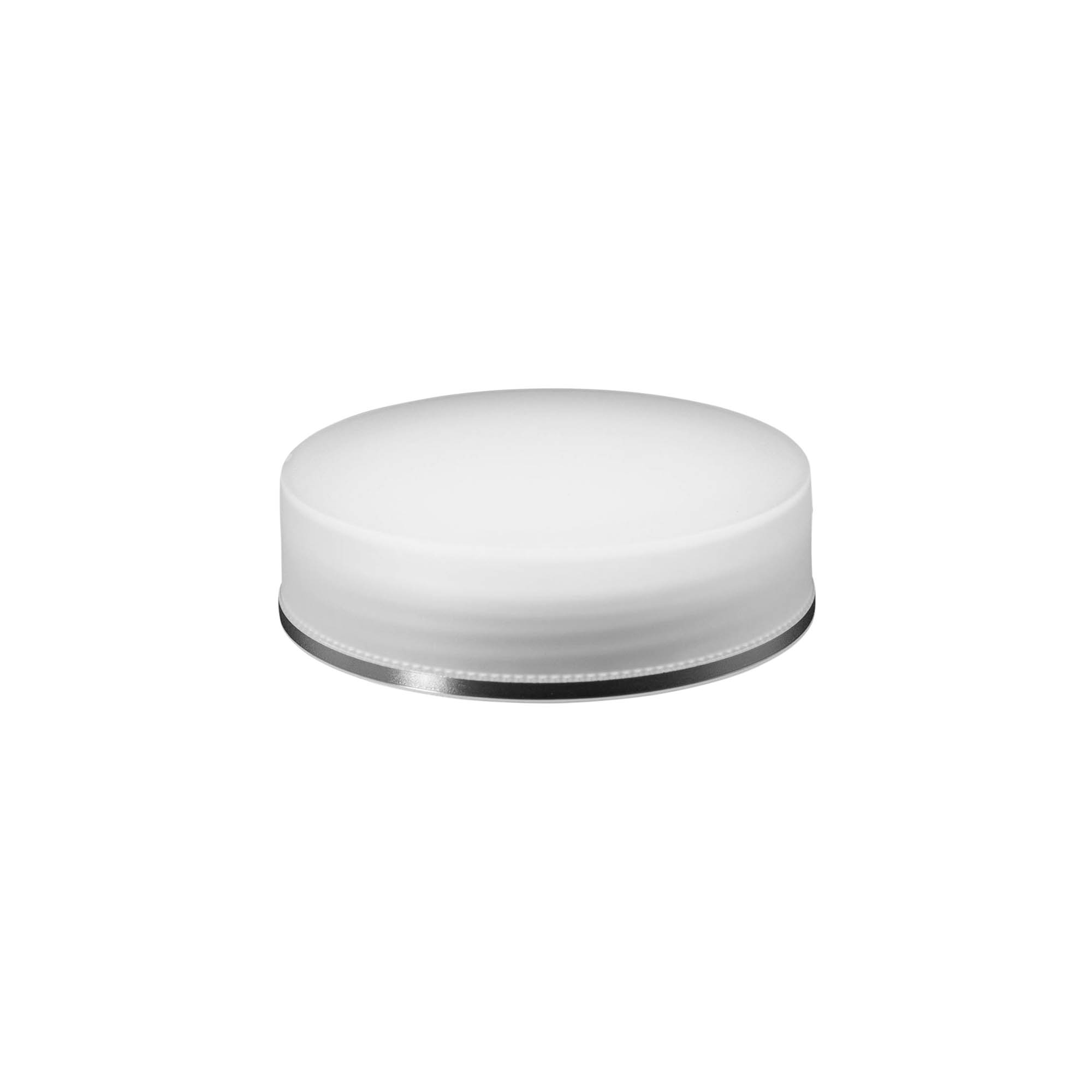 Screw cap ‘Clear/Platinum Edition’, PP plastic, white, for opening: 70/2P