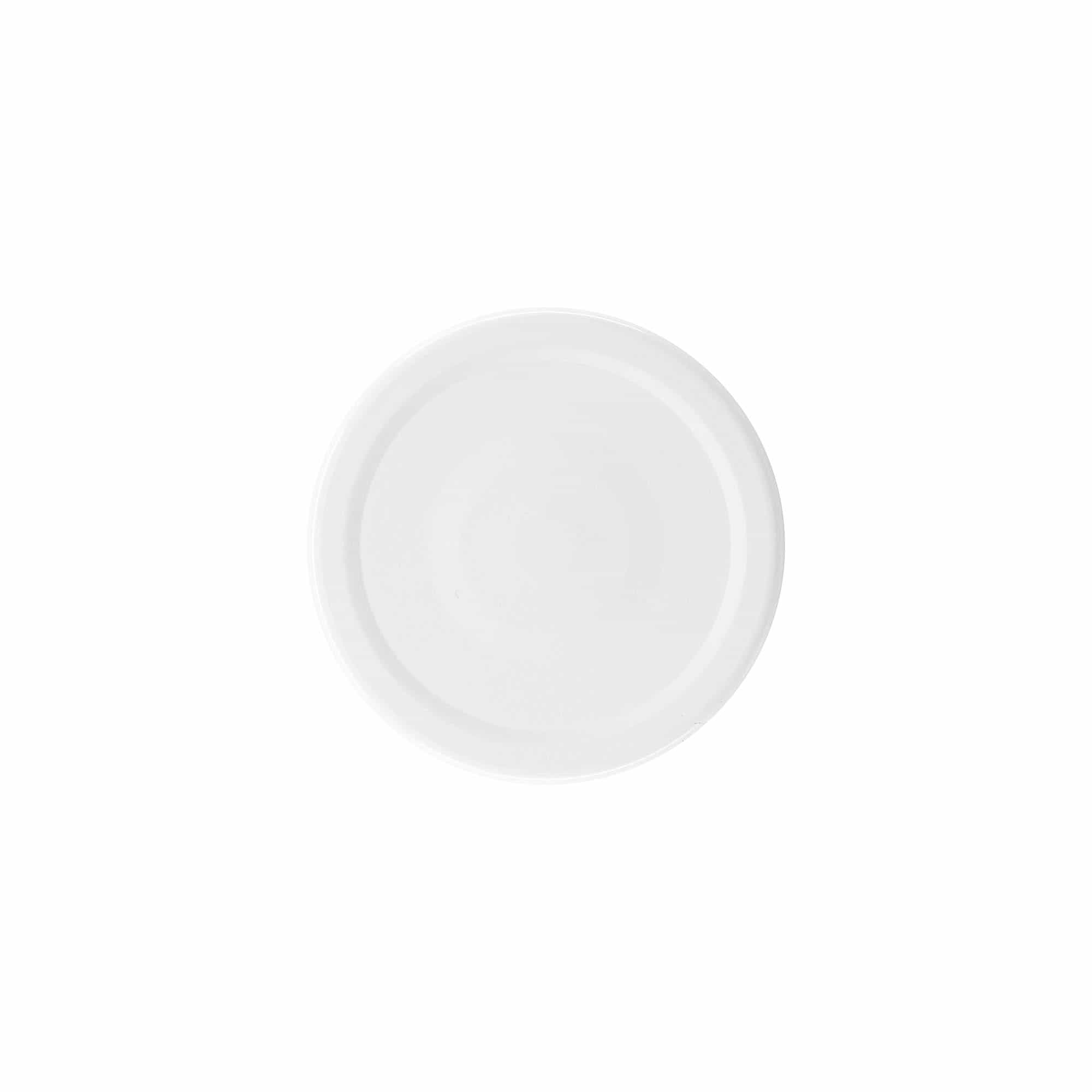 Deep twist off lid, tinplate, white, for opening: Deep-TO 66