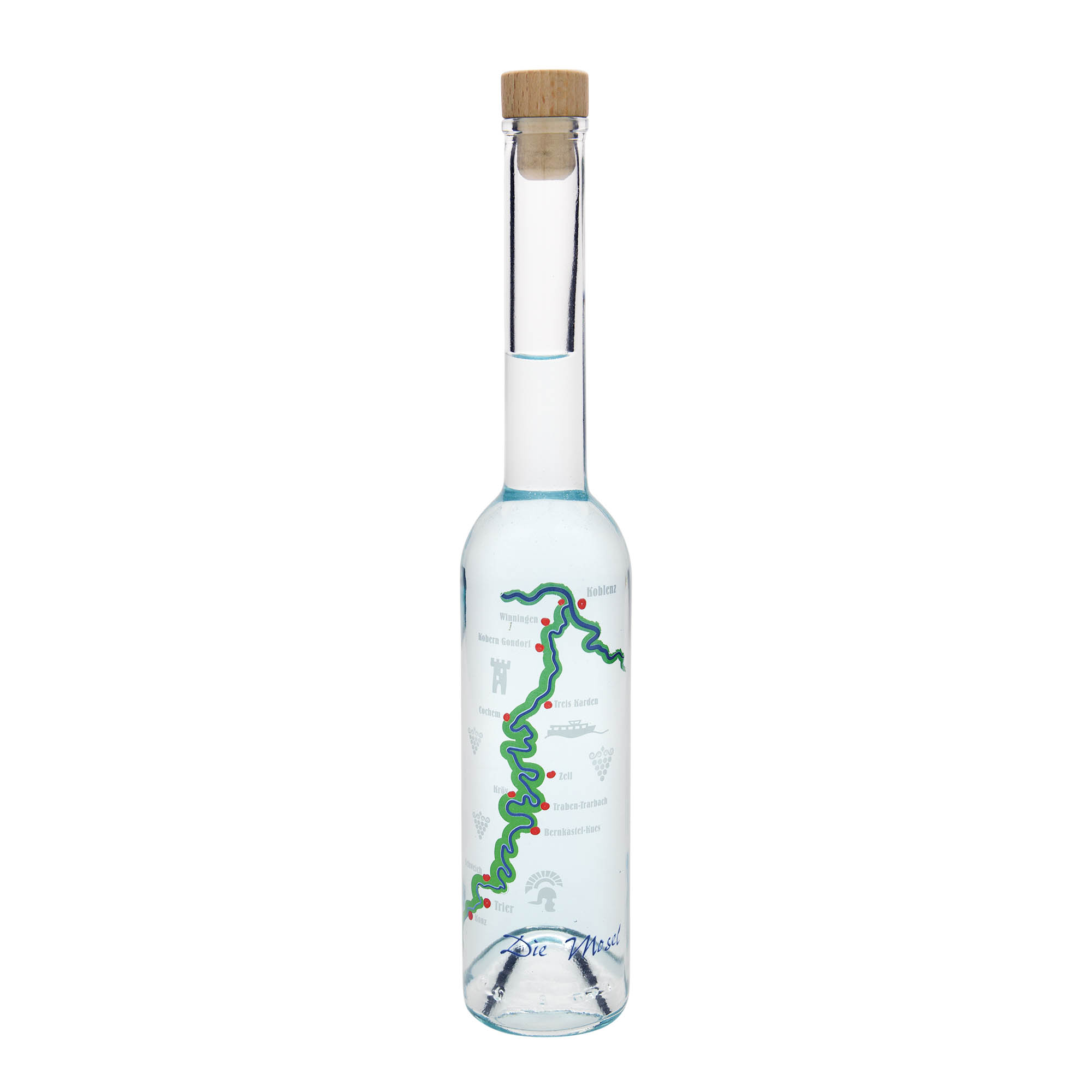 350 ml glass bottle 'Opera', design: Mosel, opening: cork