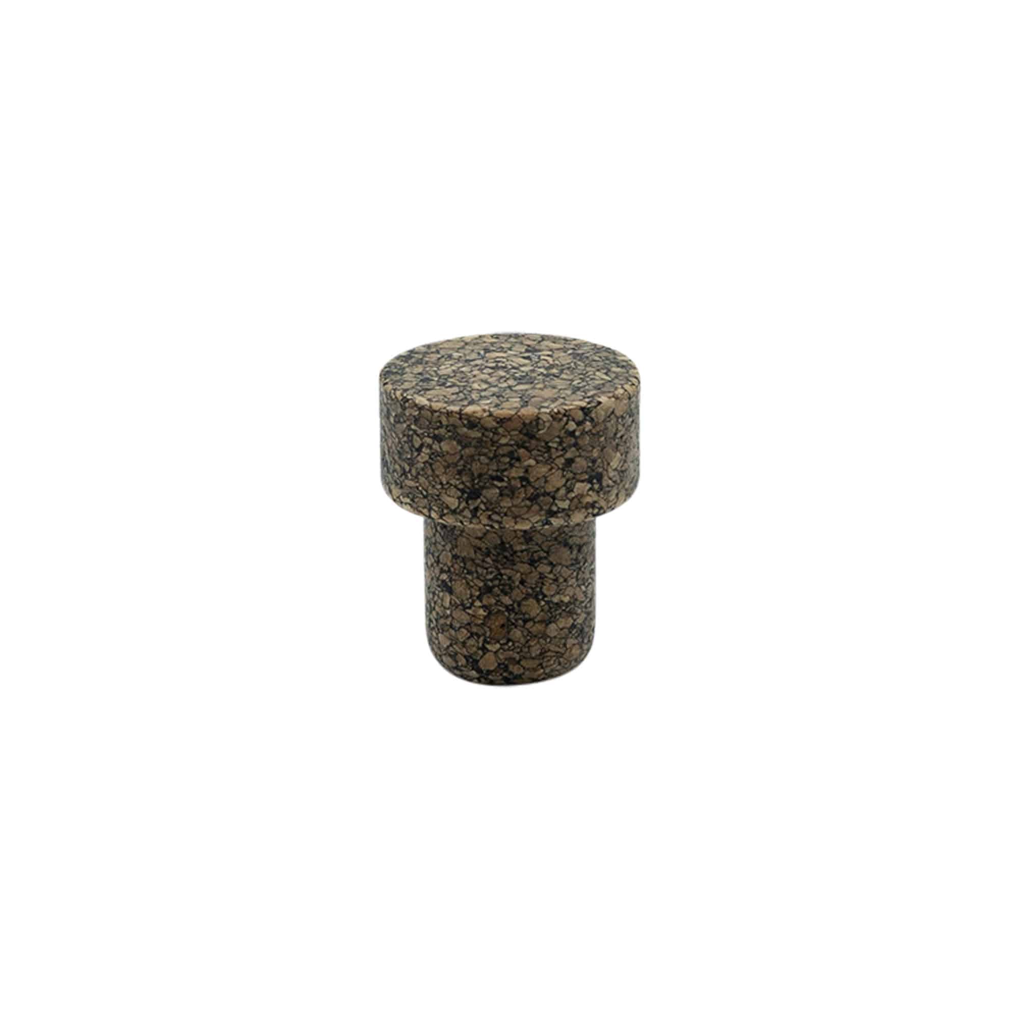 Handle cork 'Sharp' 19.5 mm, Corkcoal, for opening: cork