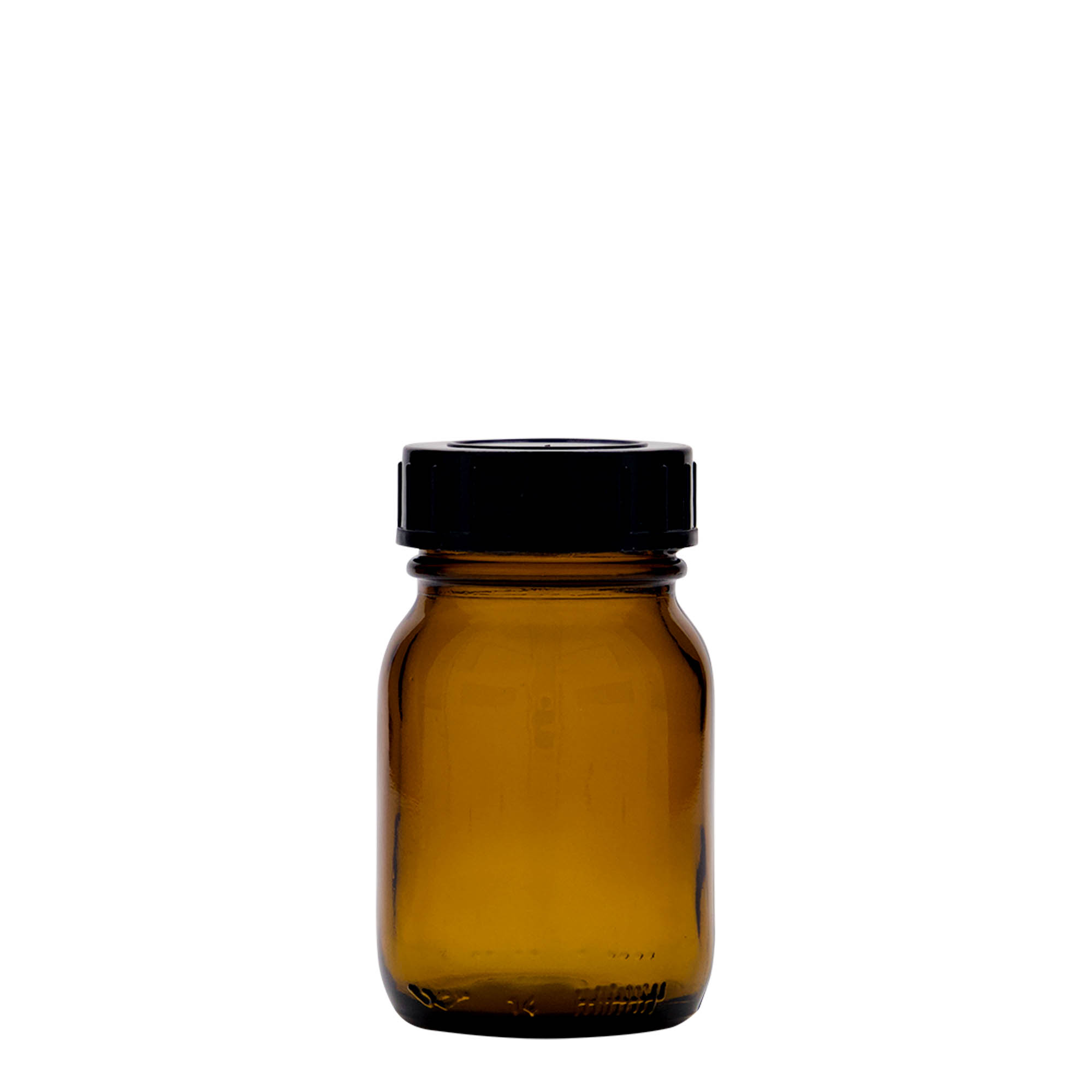 75 ml wide-neck glass, brown, opening: DIN 40 75 ml wide-neck glass, brown, opening: DIN 40
